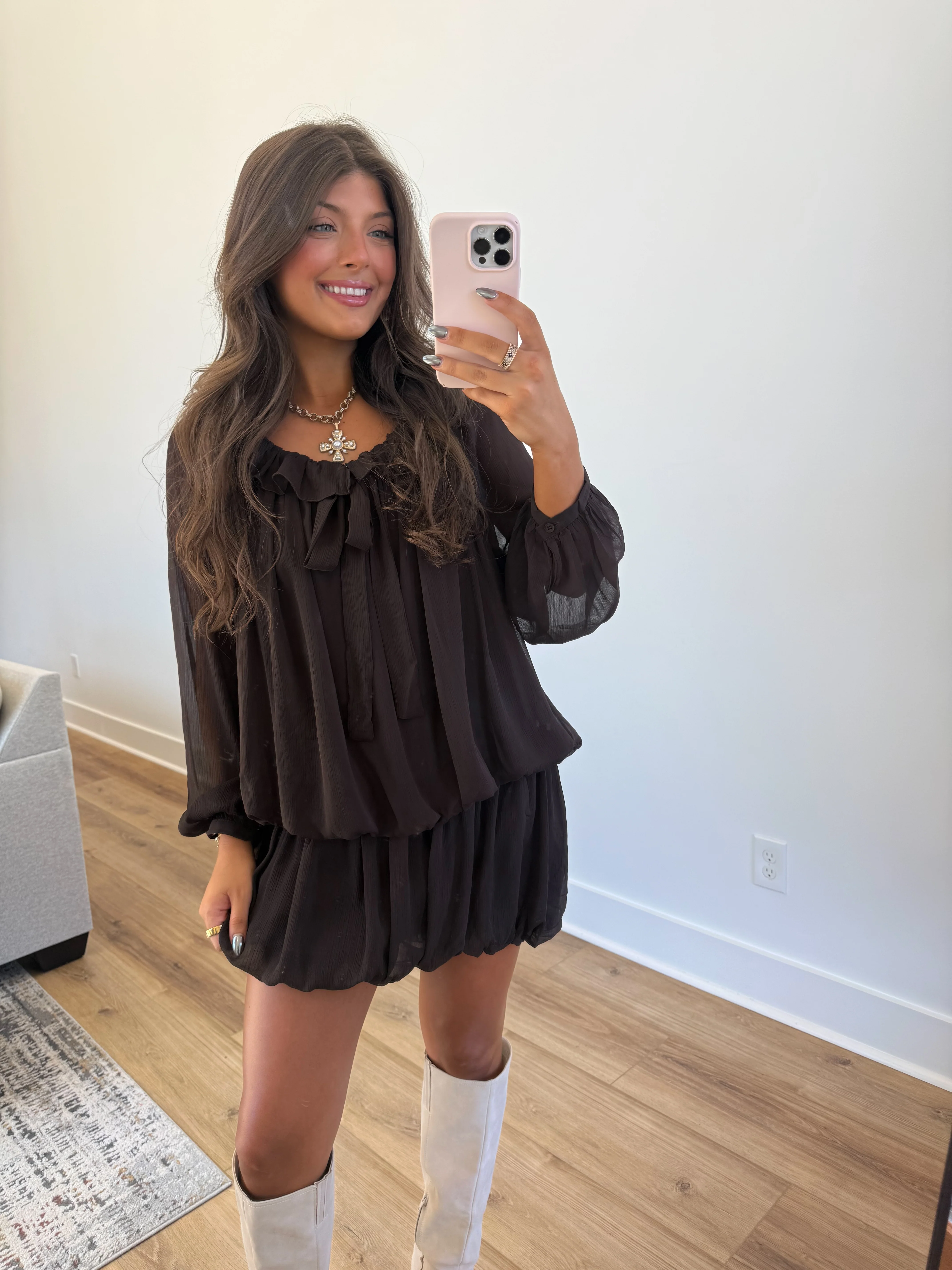 The Bubble Brown Fall Dress - Image 5