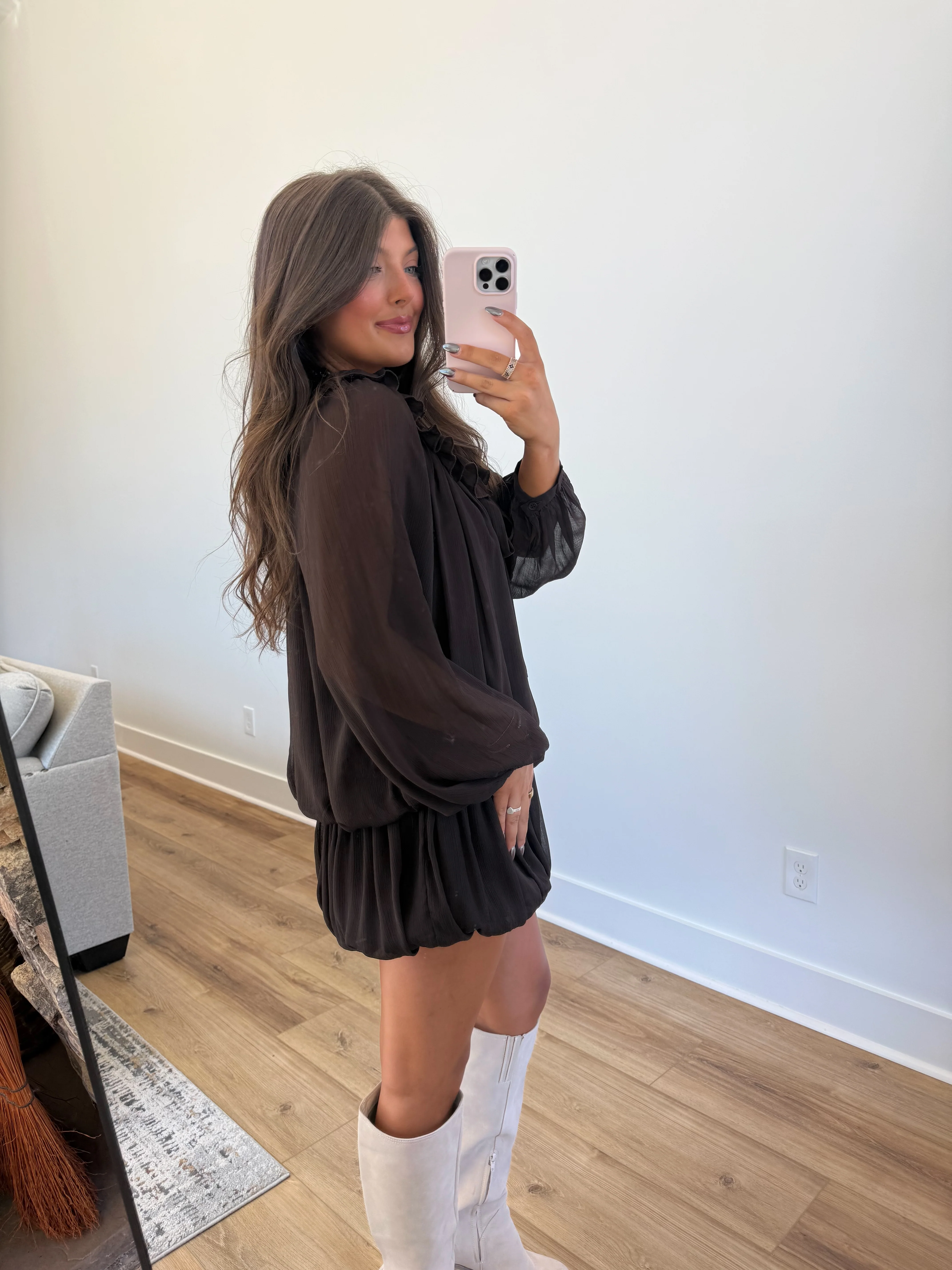 The Bubble Brown Fall Dress - Image 6