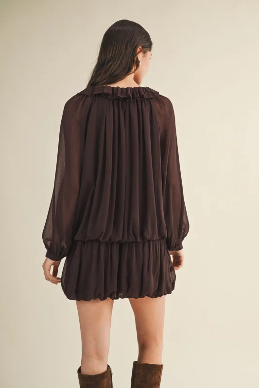 The Bubble Brown Fall Dress - Image 9