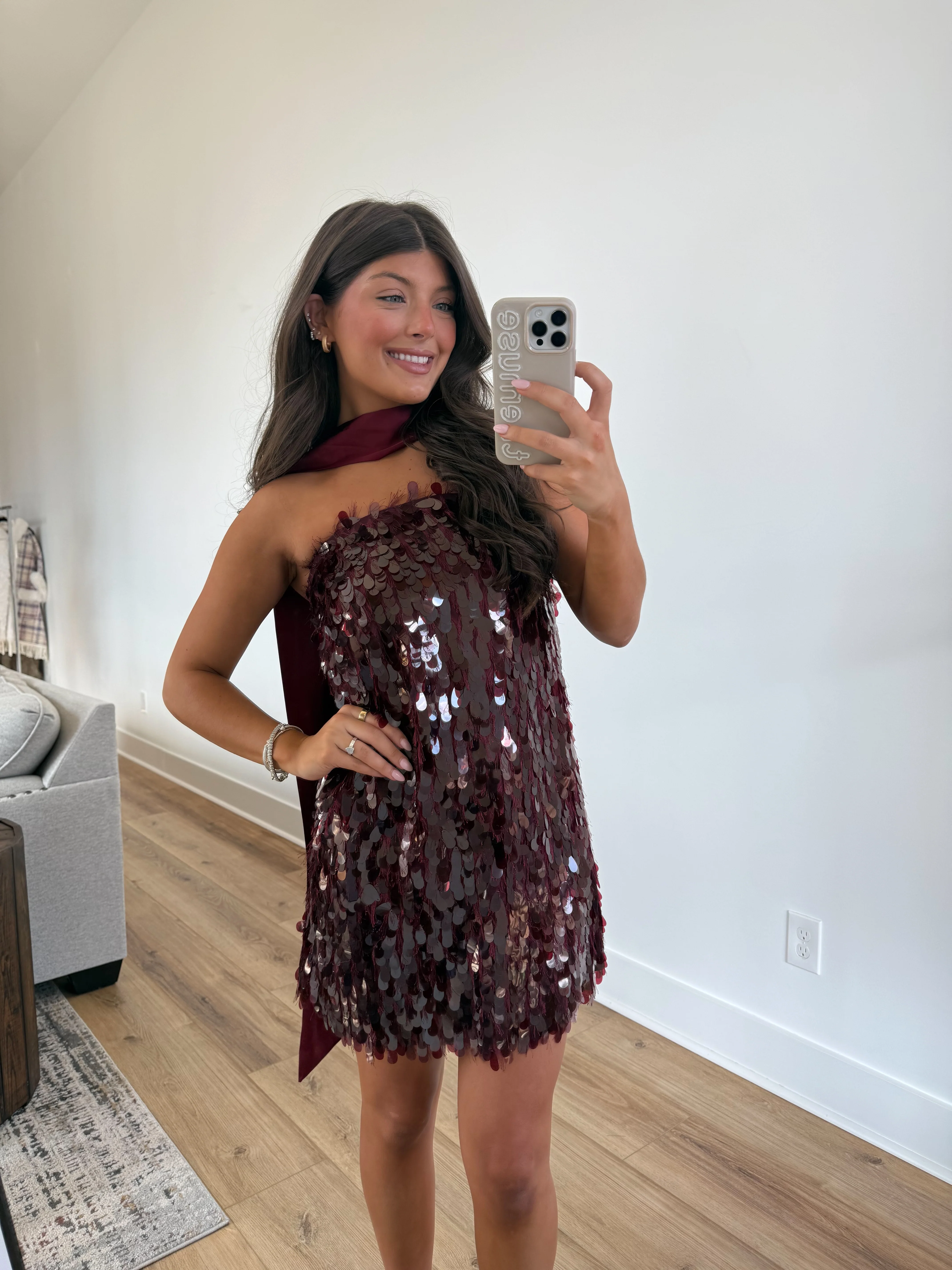 The Burgundy Spritz Dress - Image 3