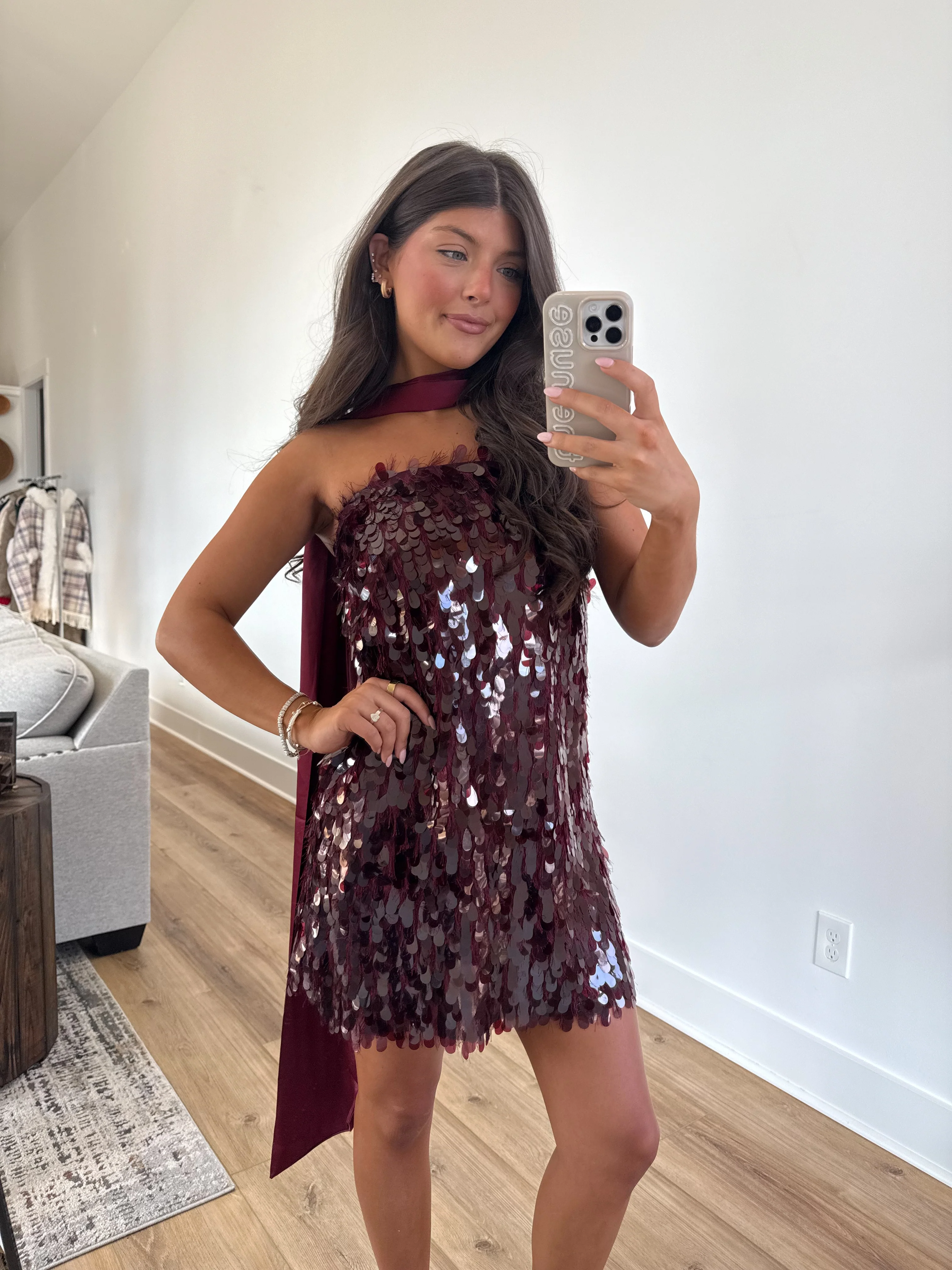 The Burgundy Spritz Dress - Image 4