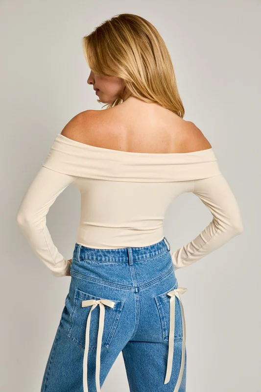 The Buttercream Ribbed Bodysuit - Image 8