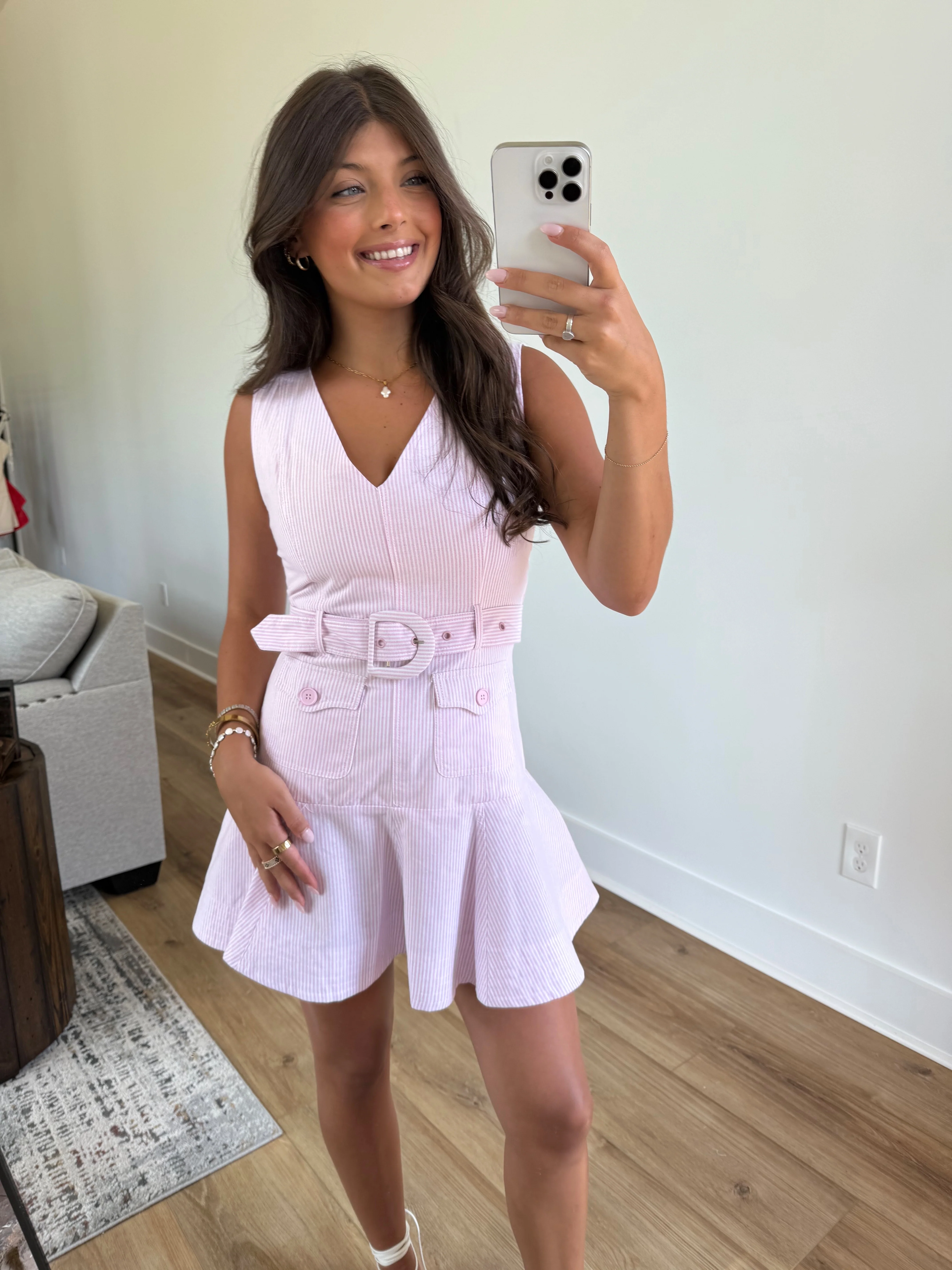 The Cape Cod Belted Mini (Pink) - Image 4
