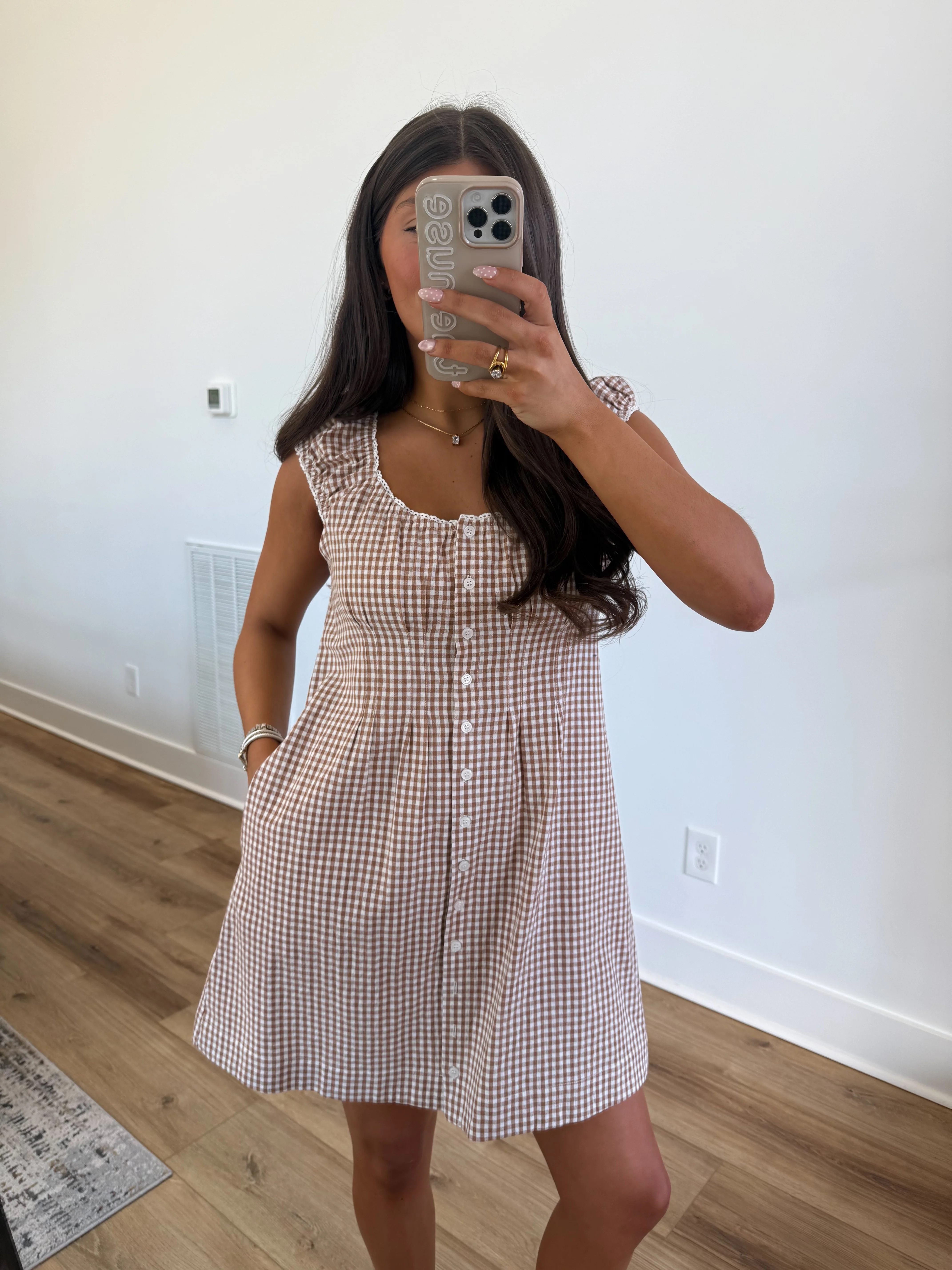 The Caramel Gingham Mini - Image 2