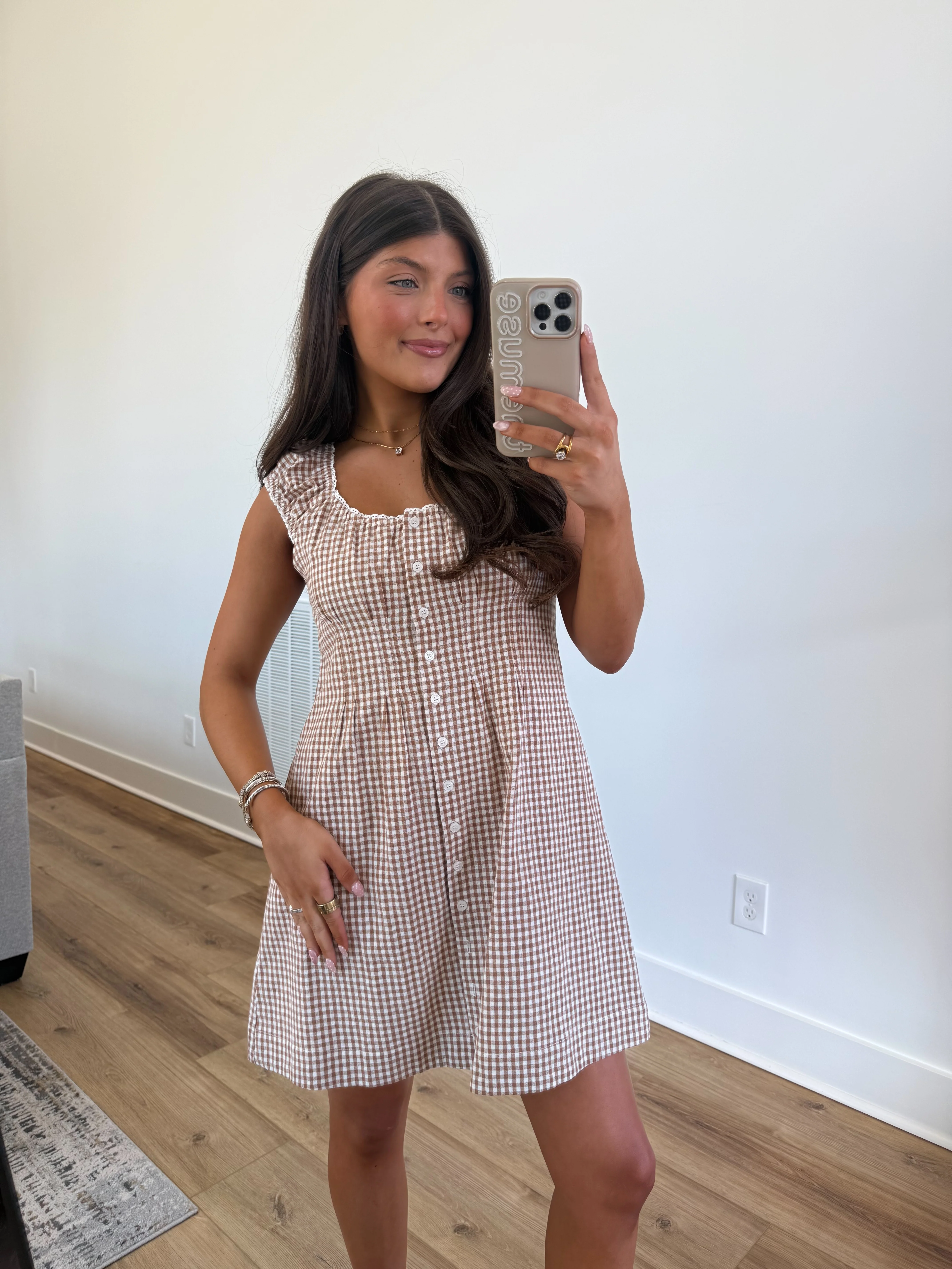 The Caramel Gingham Mini - Image 4