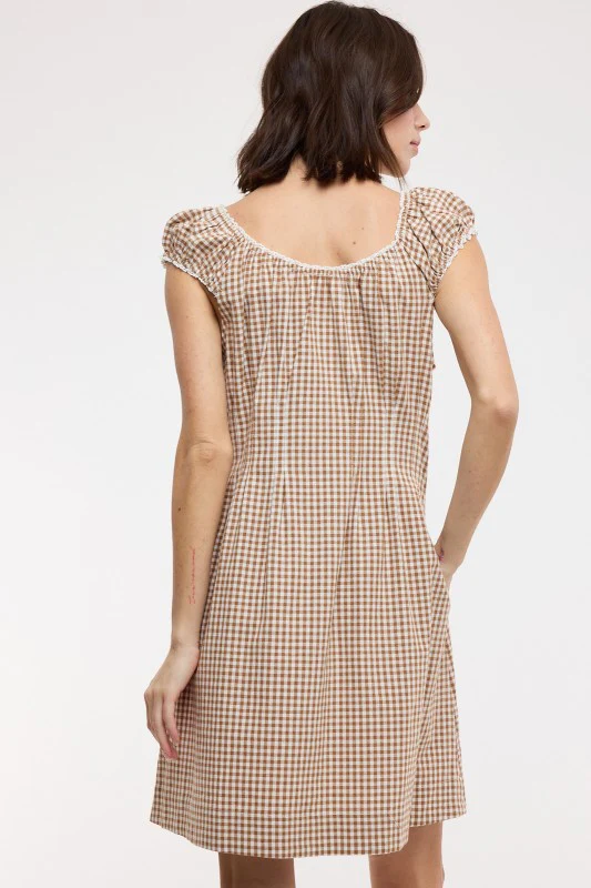 The Caramel Gingham Mini - Image 7