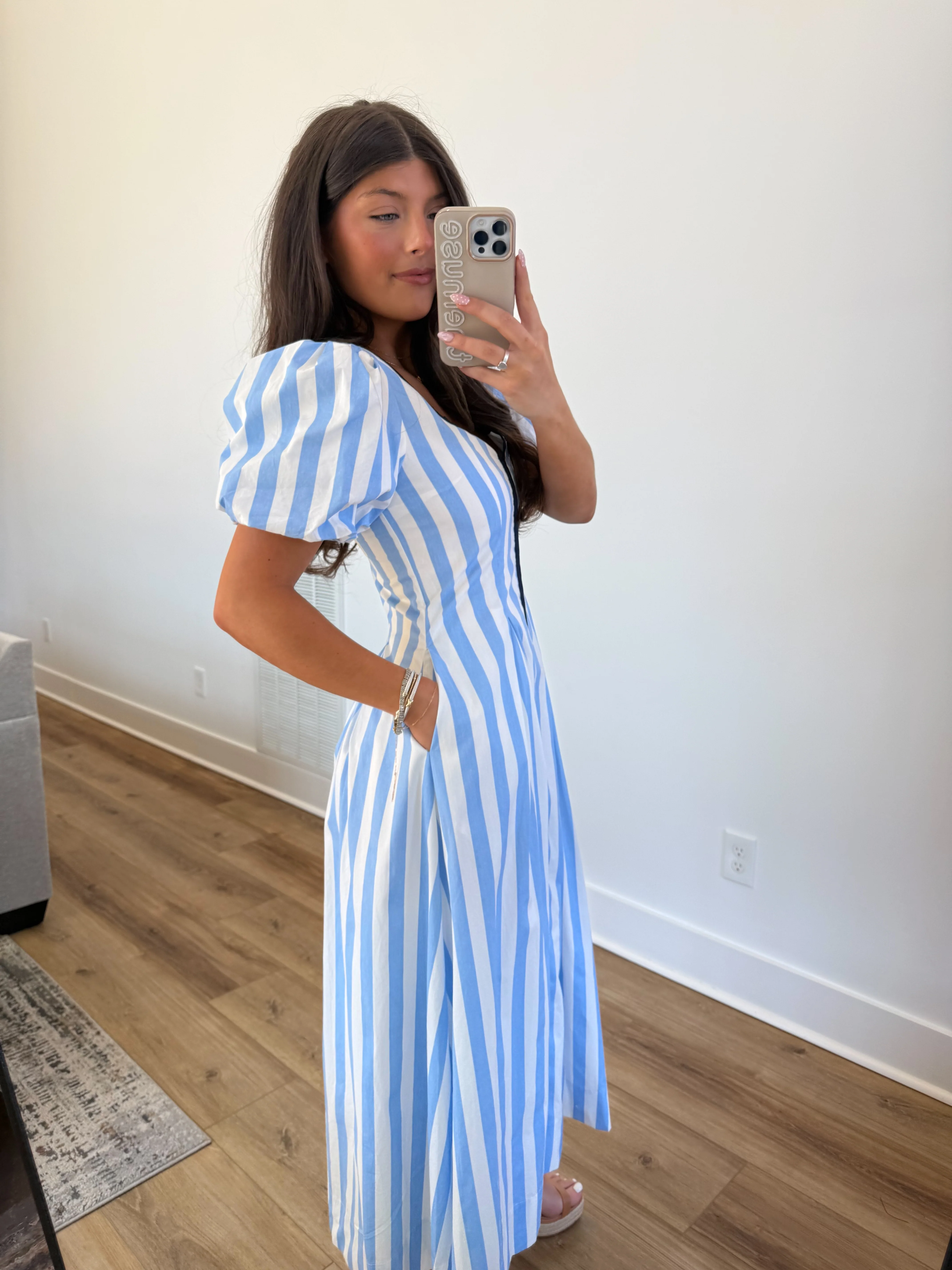 The Carolina Stripe Midi (Blue/Navy) - Image 3