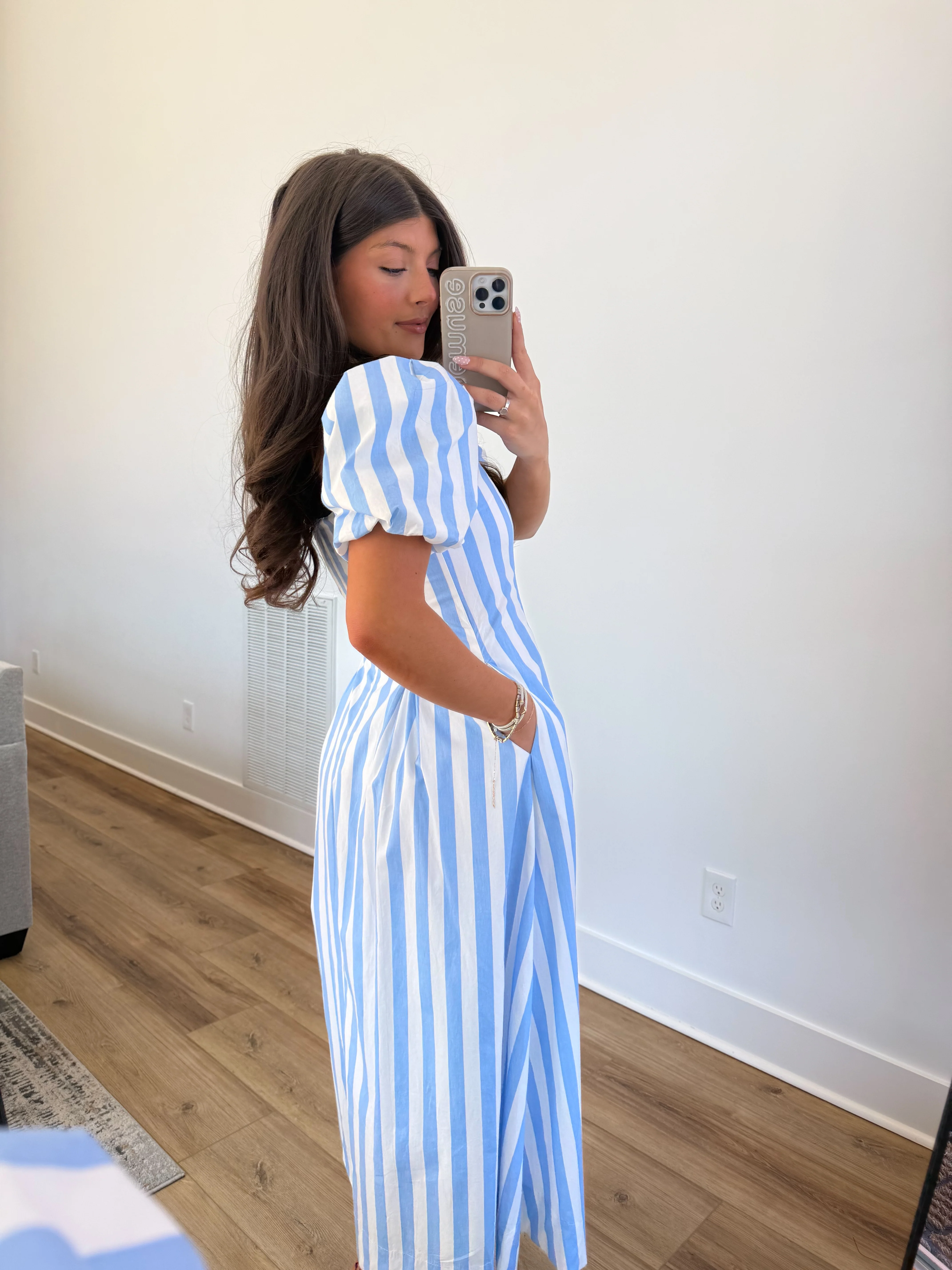The Carolina Stripe Midi (Blue/Navy) - Image 5