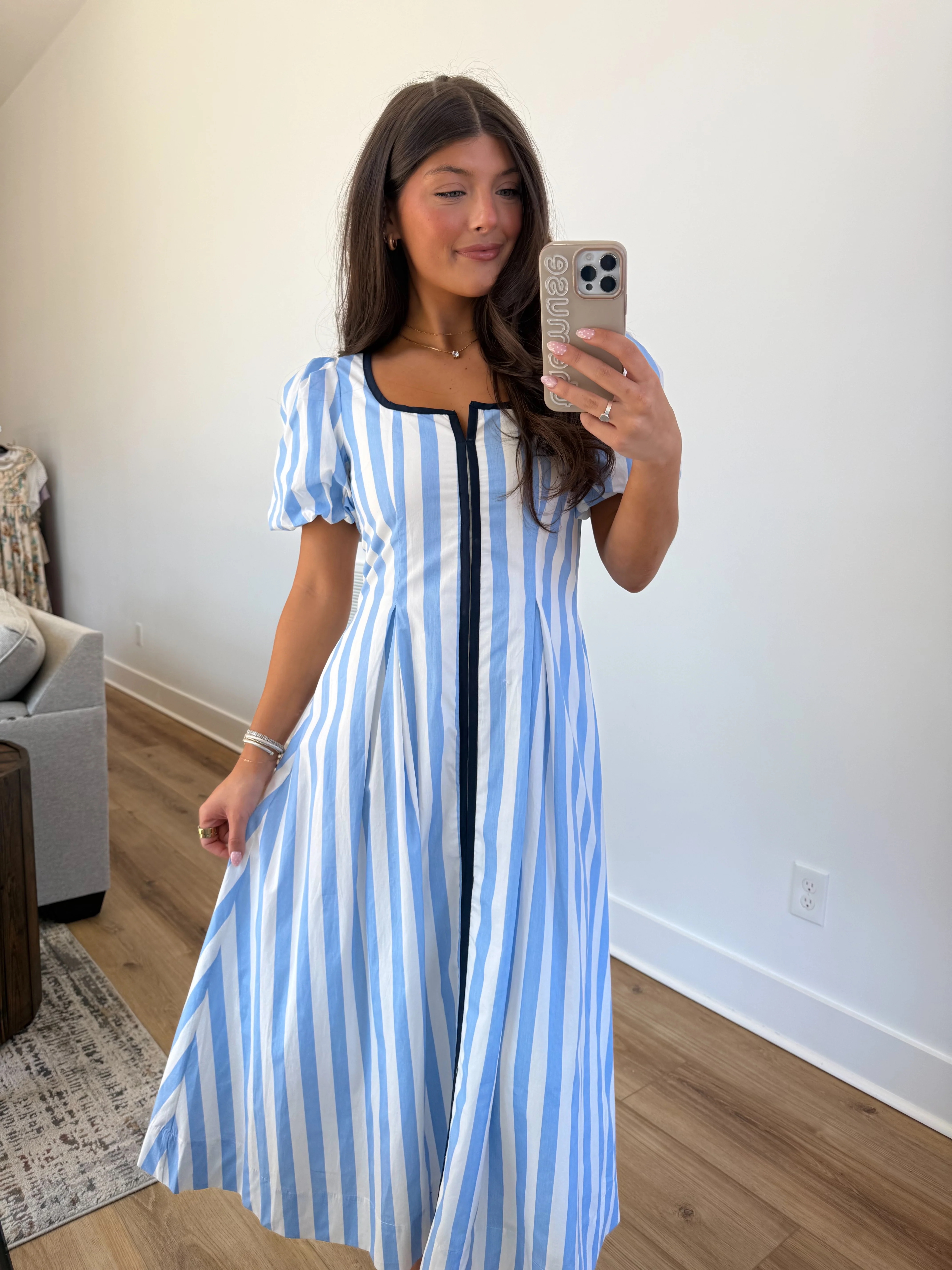 The Carolina Stripe Midi (Blue/Navy) - Image 7