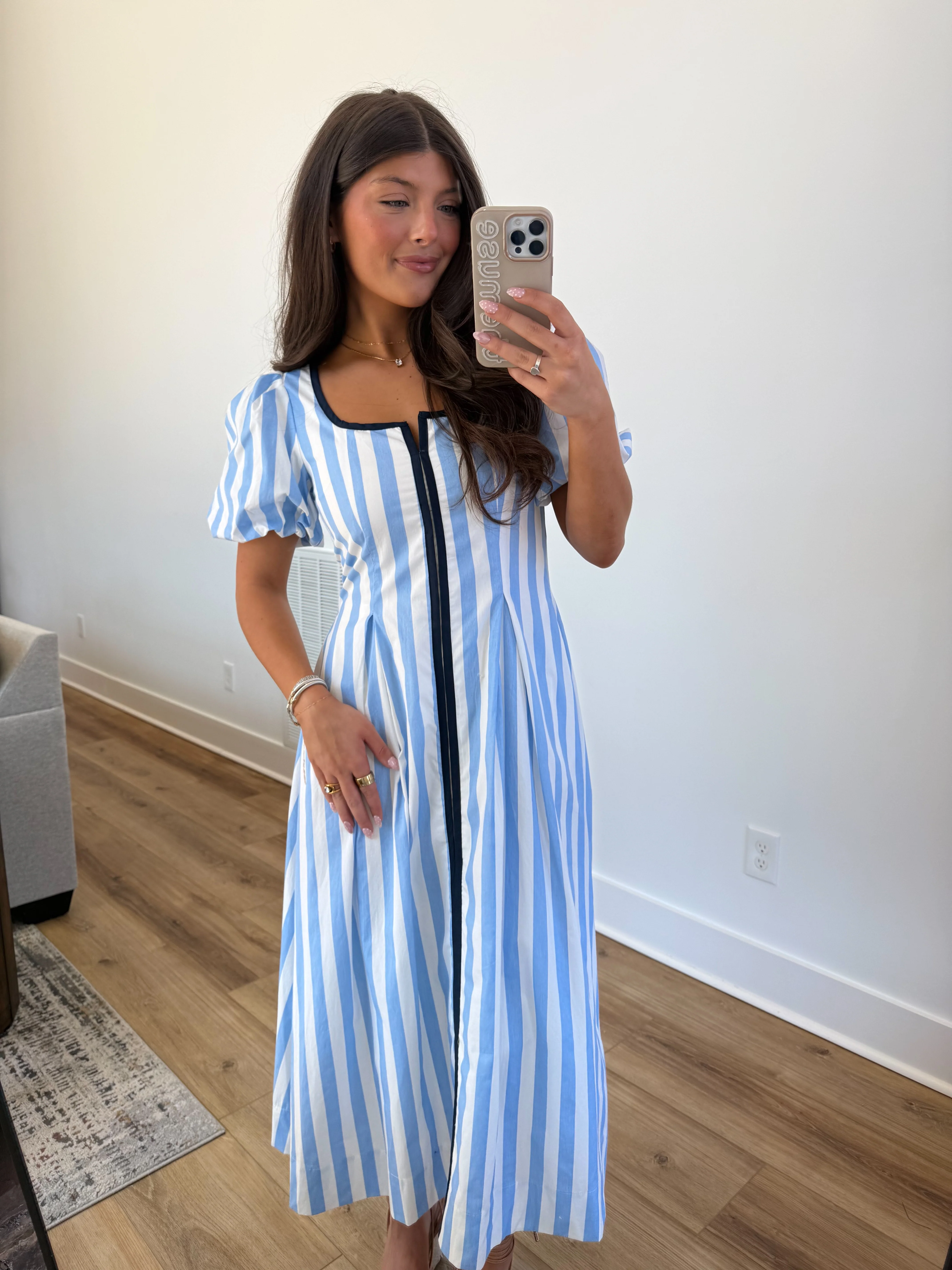 The Carolina Stripe Midi (Blue/Navy) - Image 8