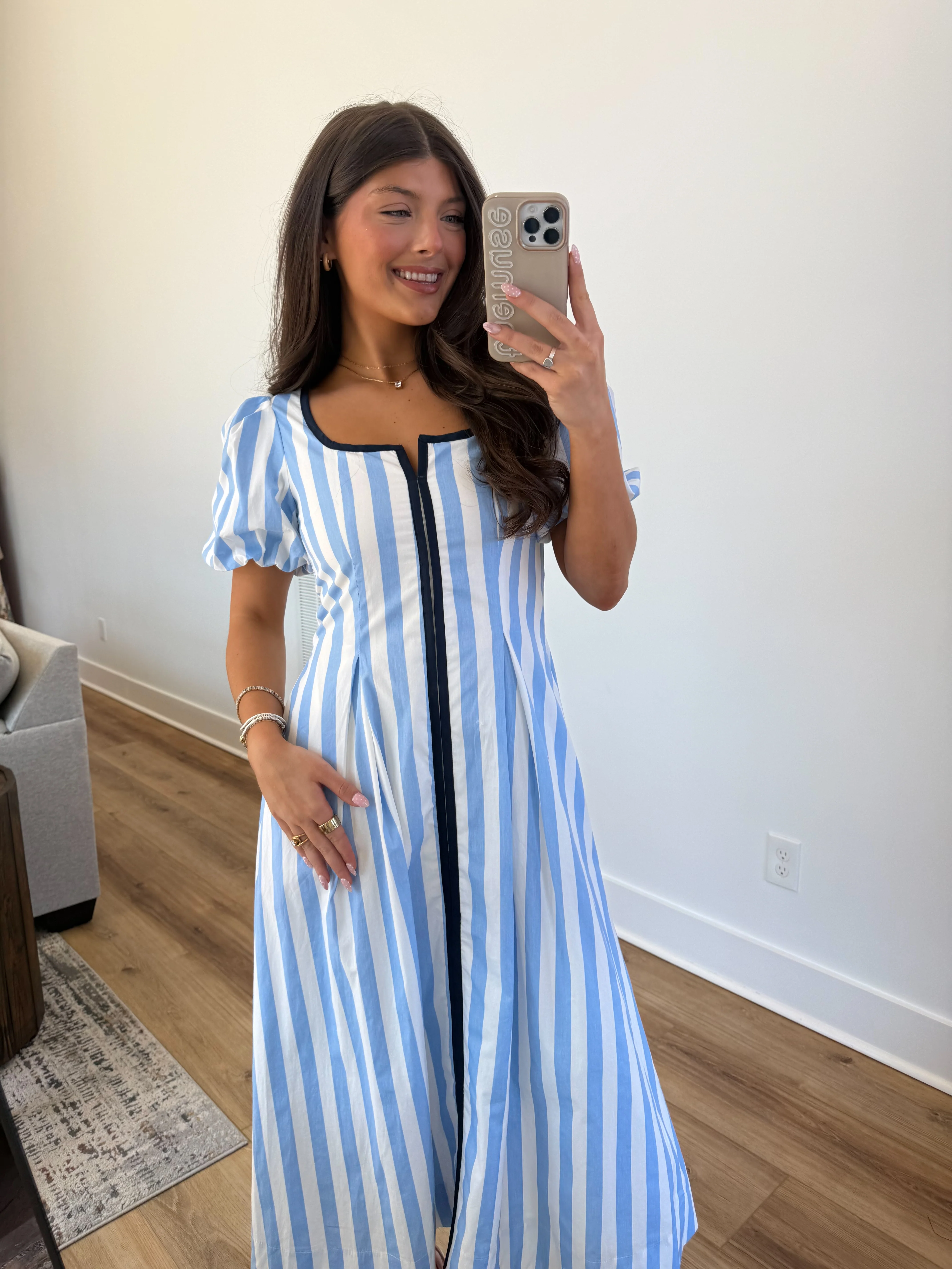 The Carolina Stripe Midi (Blue/Navy) - Image 9