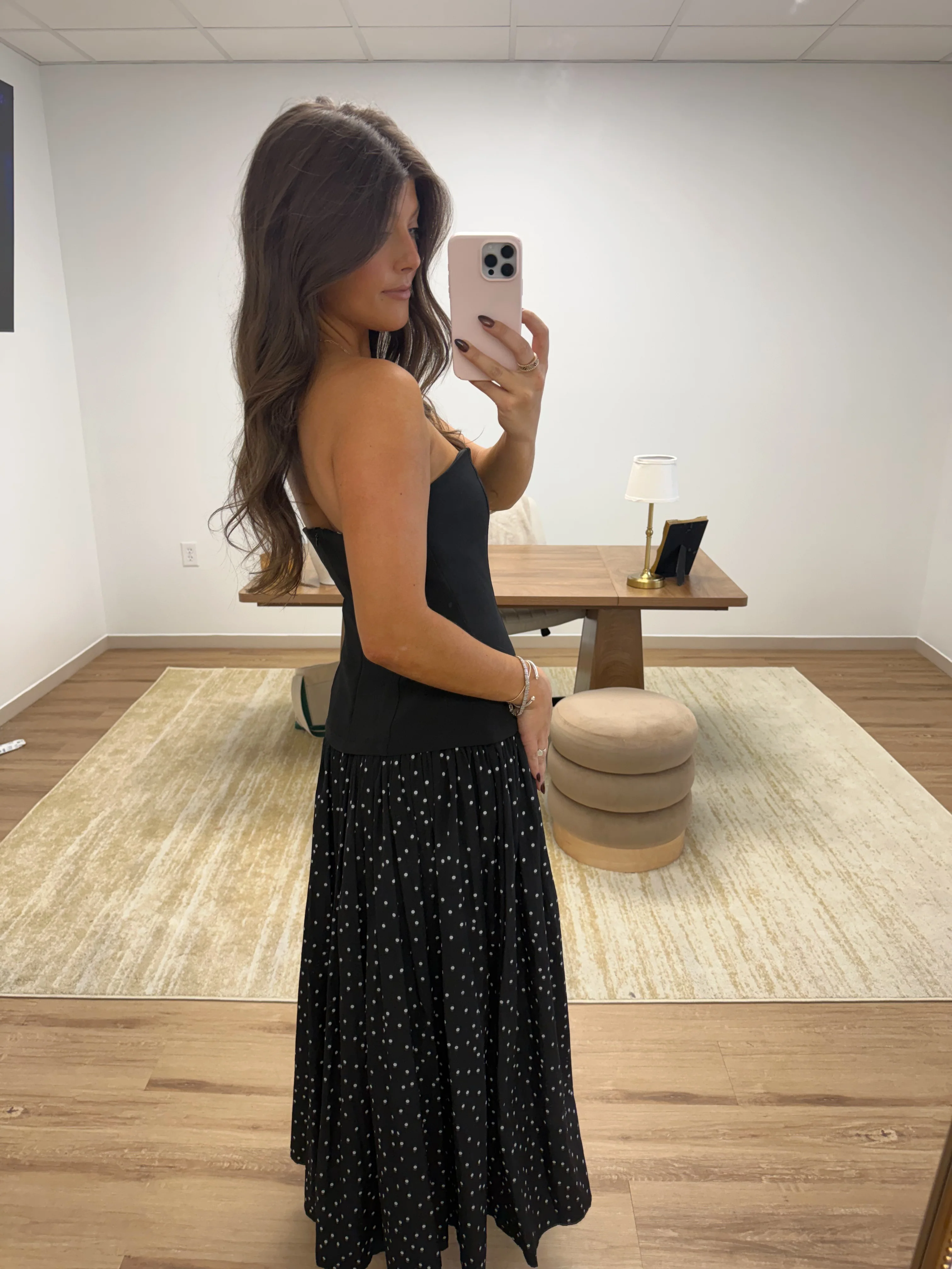 The Champagne Night Dress (Black Midi) - Image 3