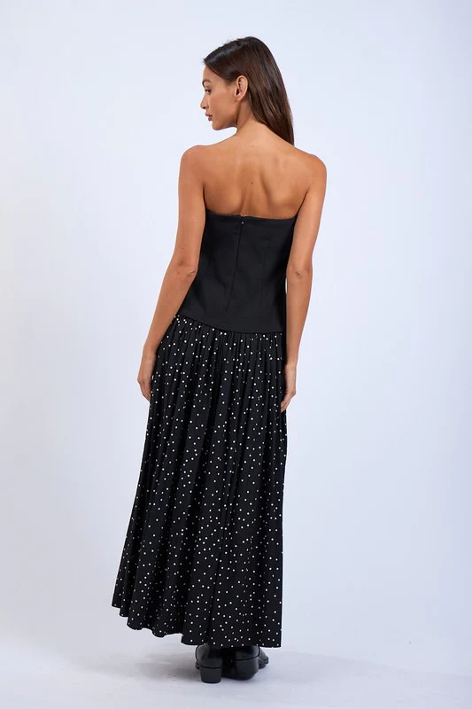 The Champagne Night Dress (Black Midi) - Image 5
