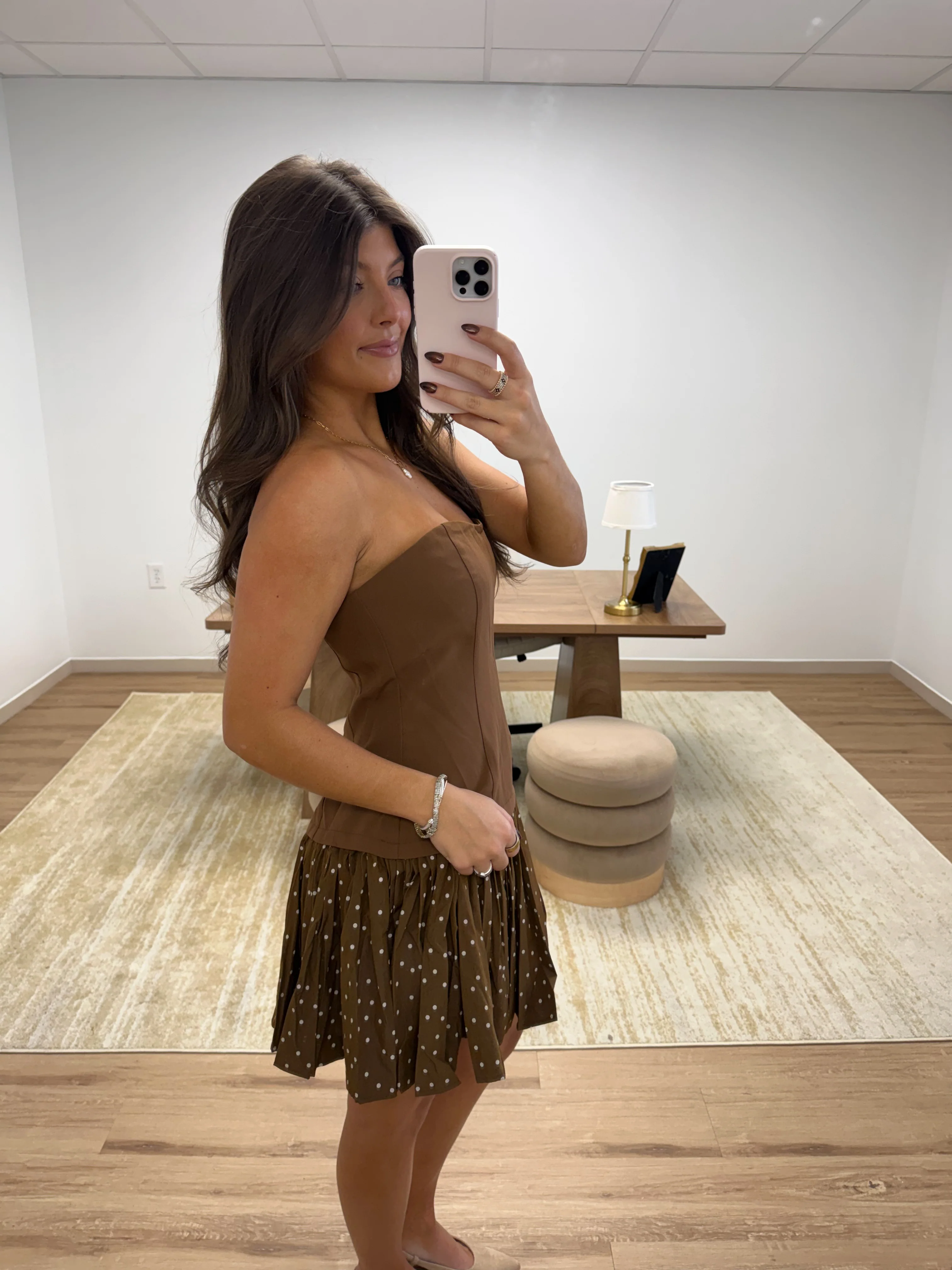 The Champagne Night Dress (Brown Mini) - Image 3