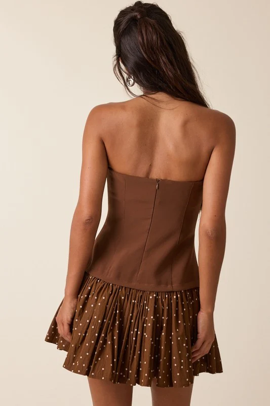 The Champagne Night Dress (Brown Mini) - Image 6