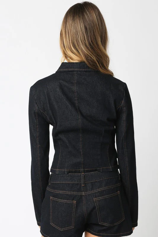 The City Chic Denim Blazer - Image 7