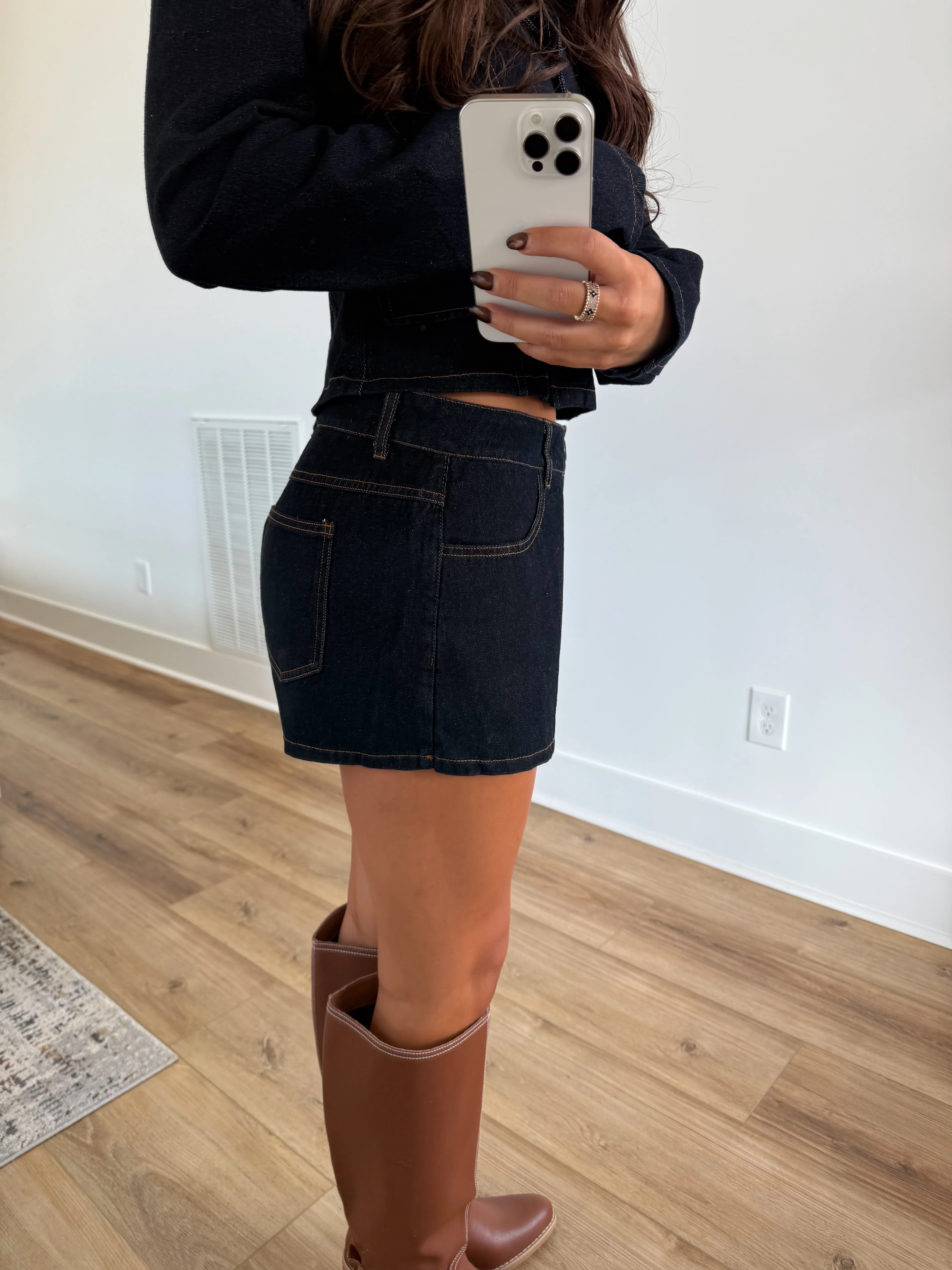 The City Chic Denim Skort - Image 4