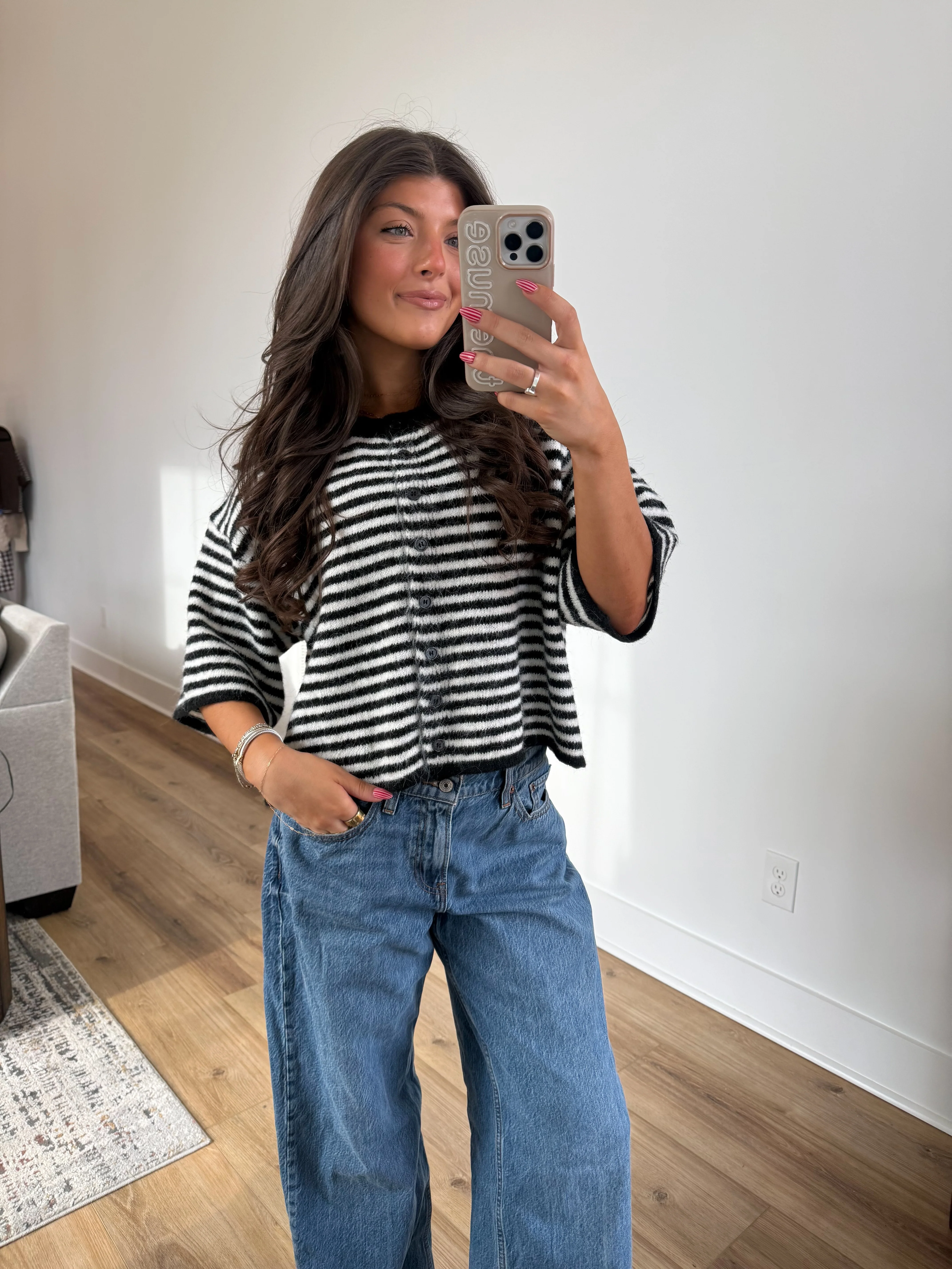The Cloud Cardi (Black Stripe) - Image 5