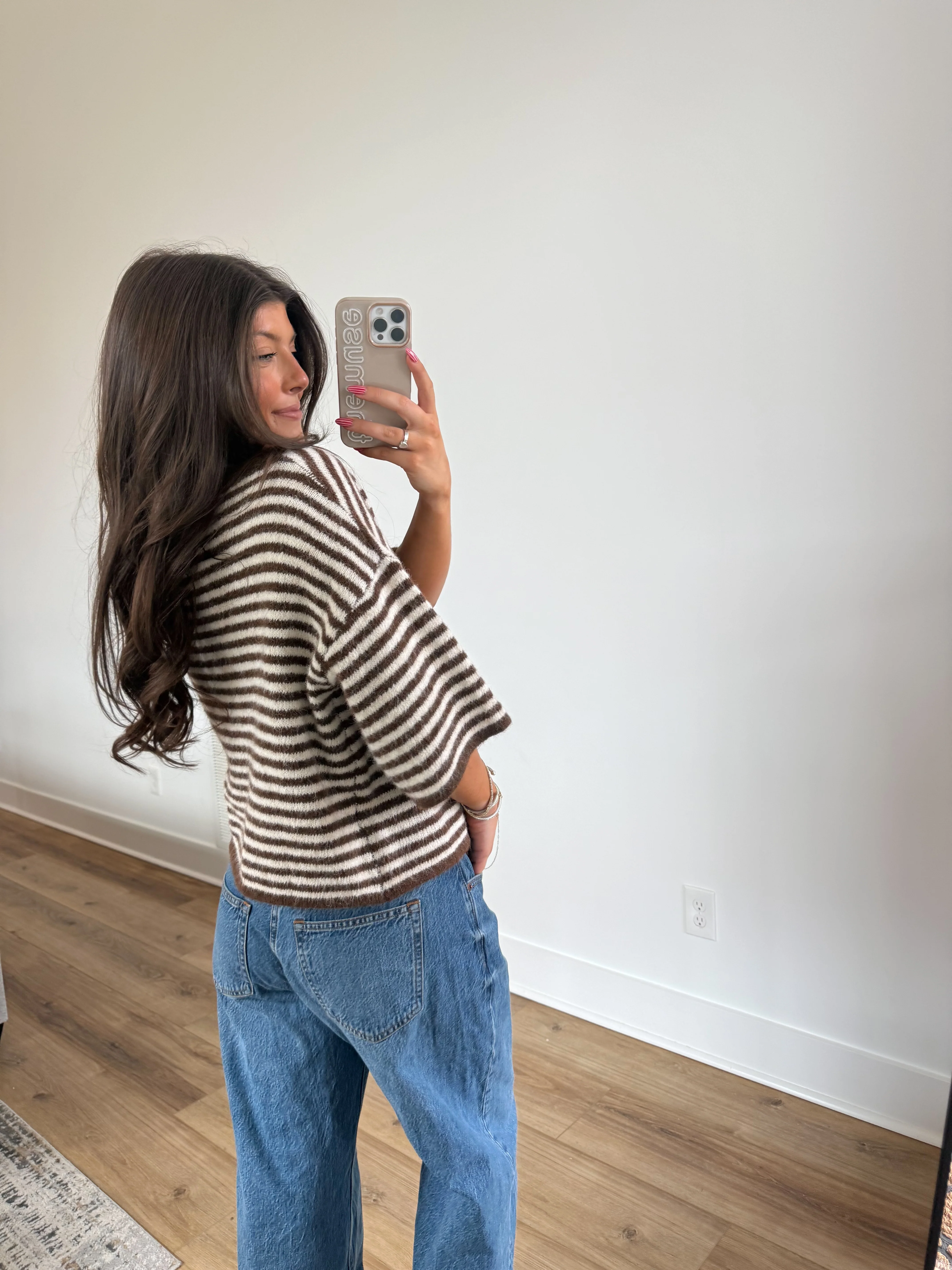 The Cloud Cardi (Brown Stripe) - Image 3