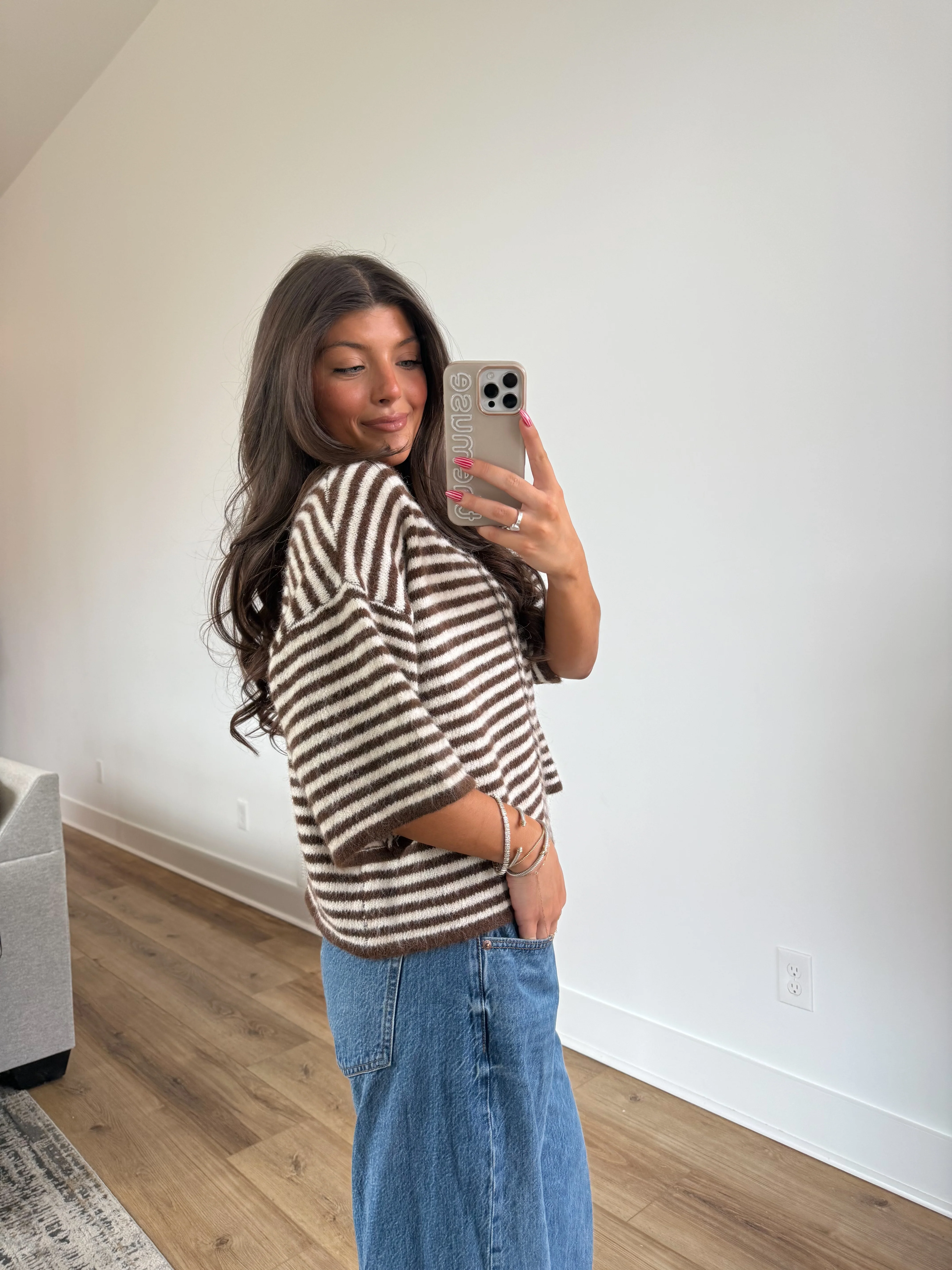 The Cloud Cardi (Brown Stripe) - Image 4