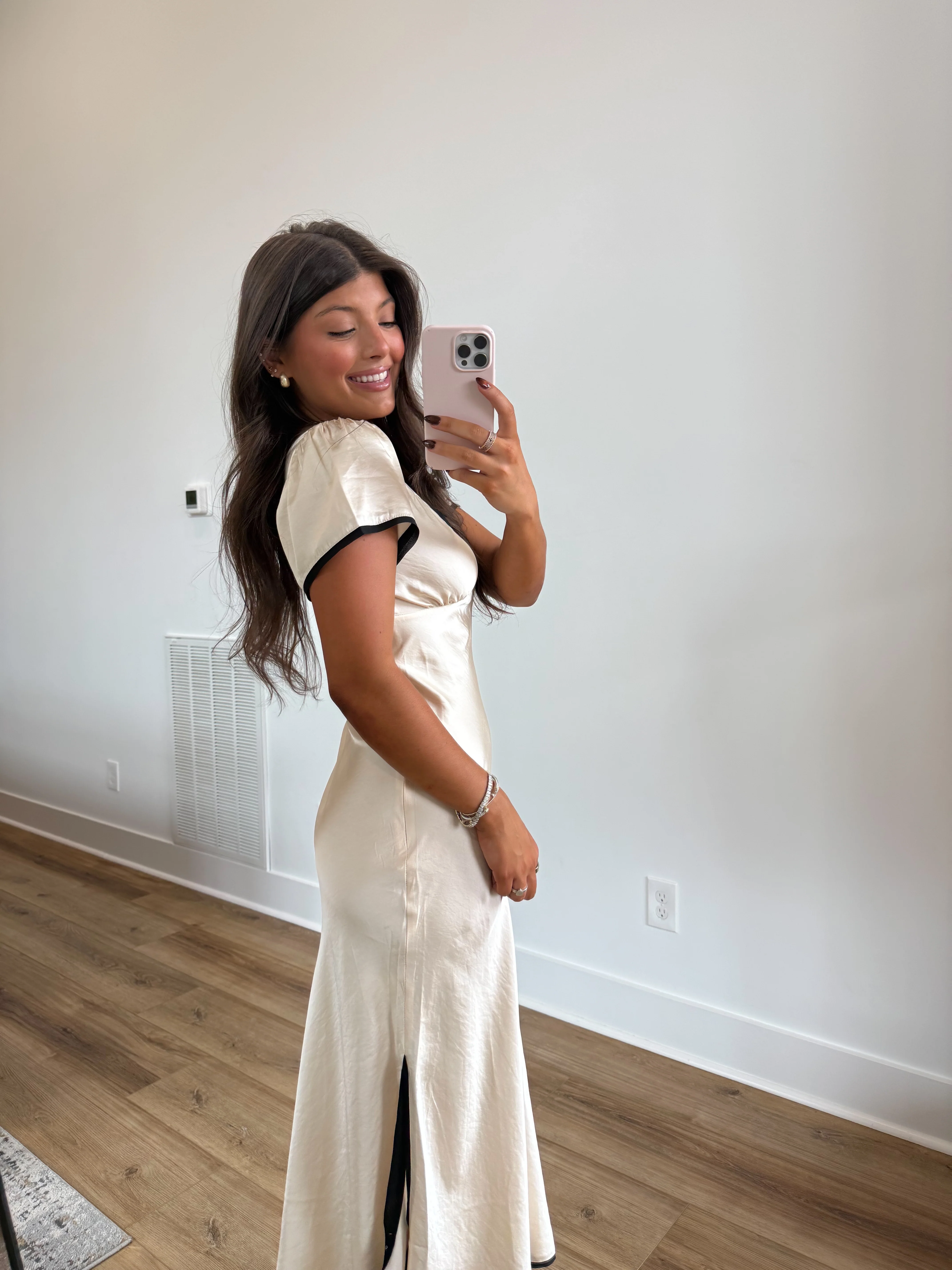 The Contrast Satin Dress - Image 3