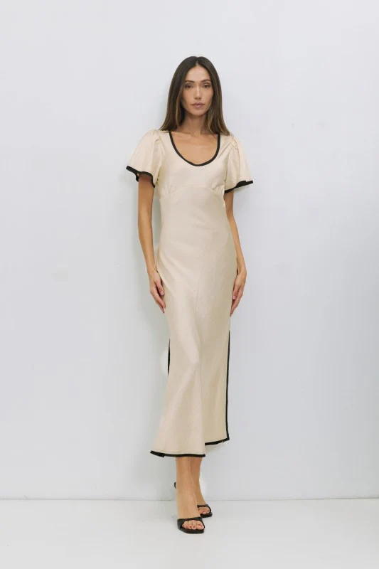 The Contrast Satin Dress - Image 8