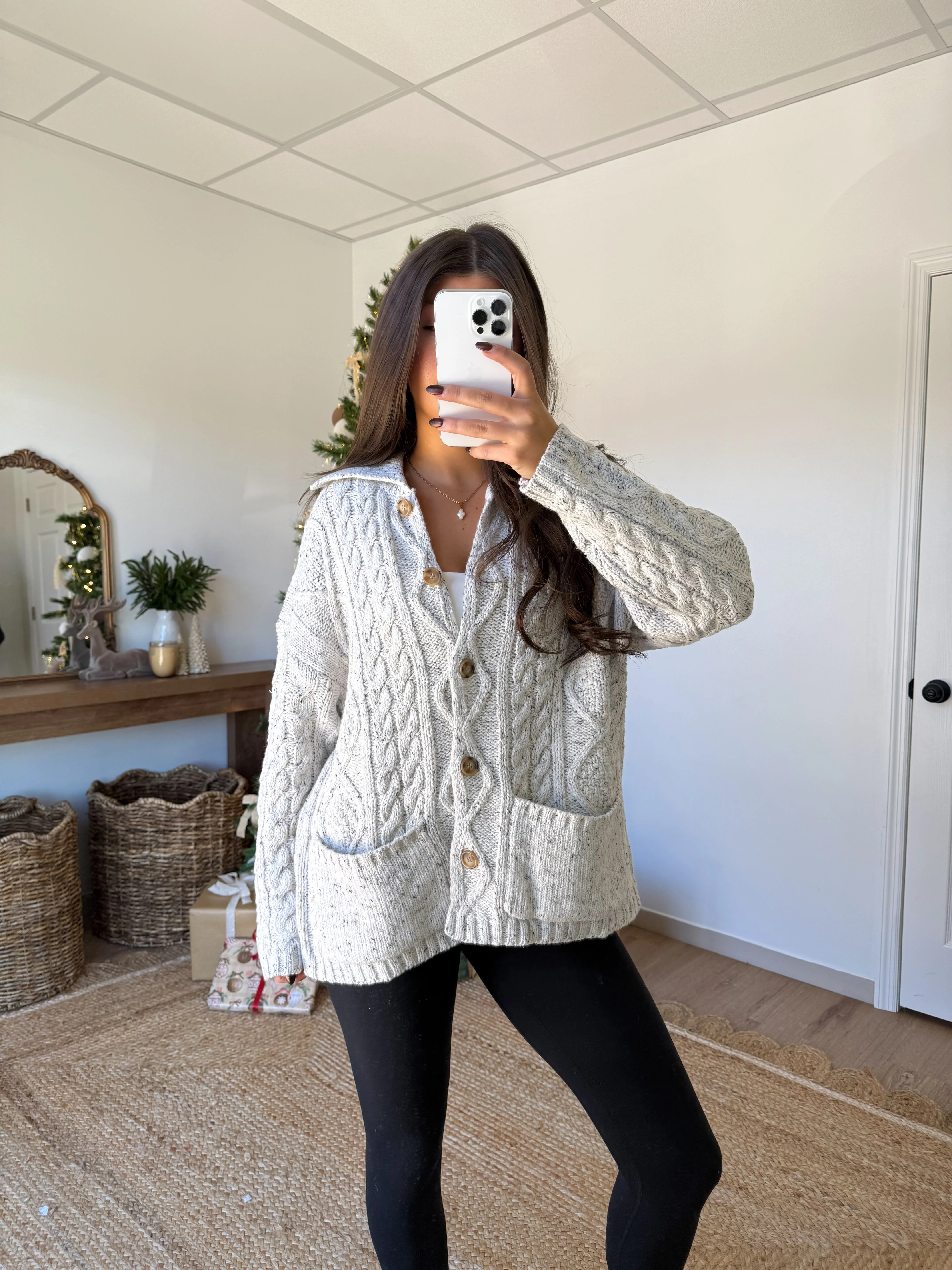 The Cozy Cottage Cable Cardigan - Image 2