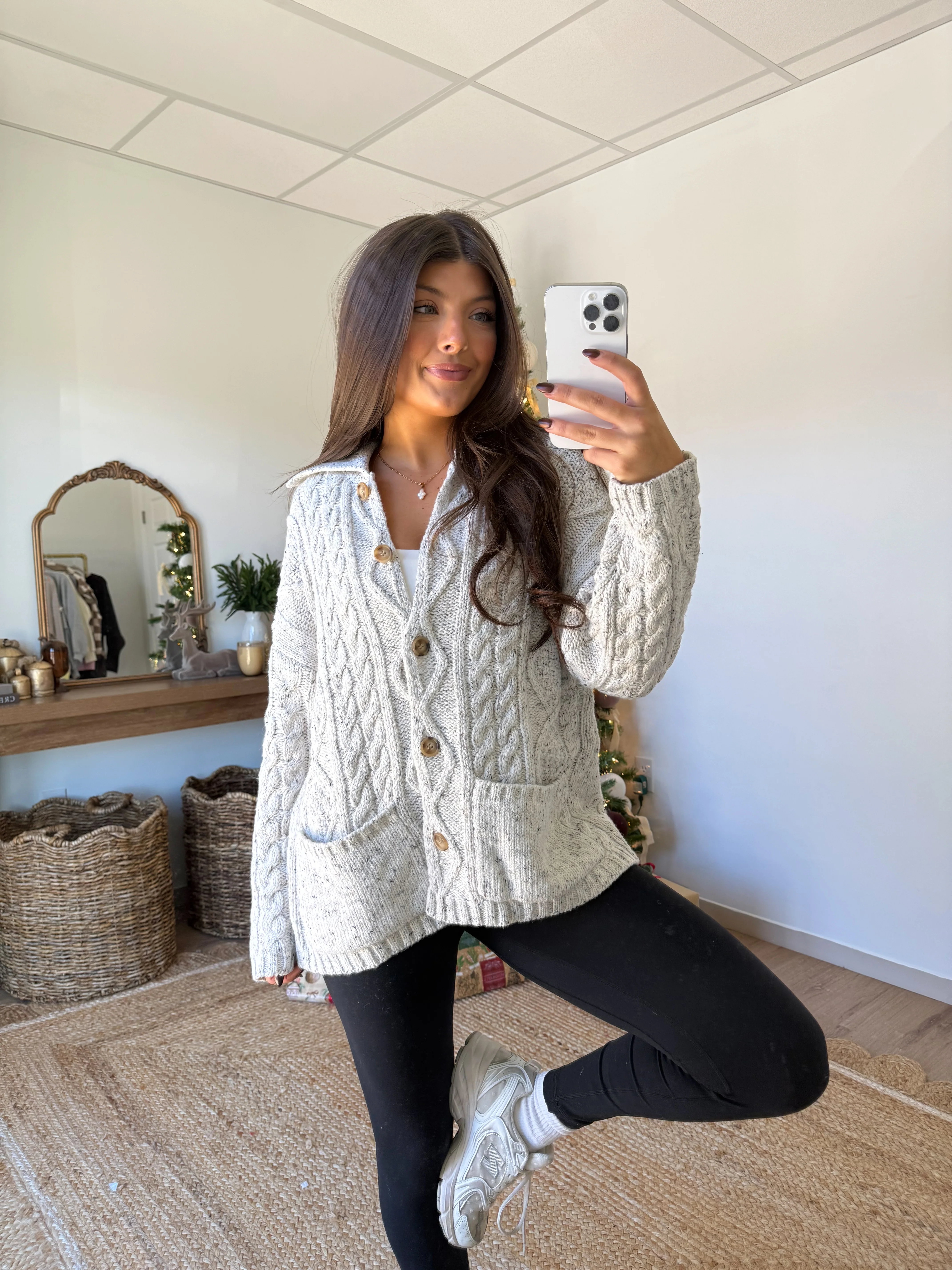 The Cozy Cottage Cable Cardigan - Image 3