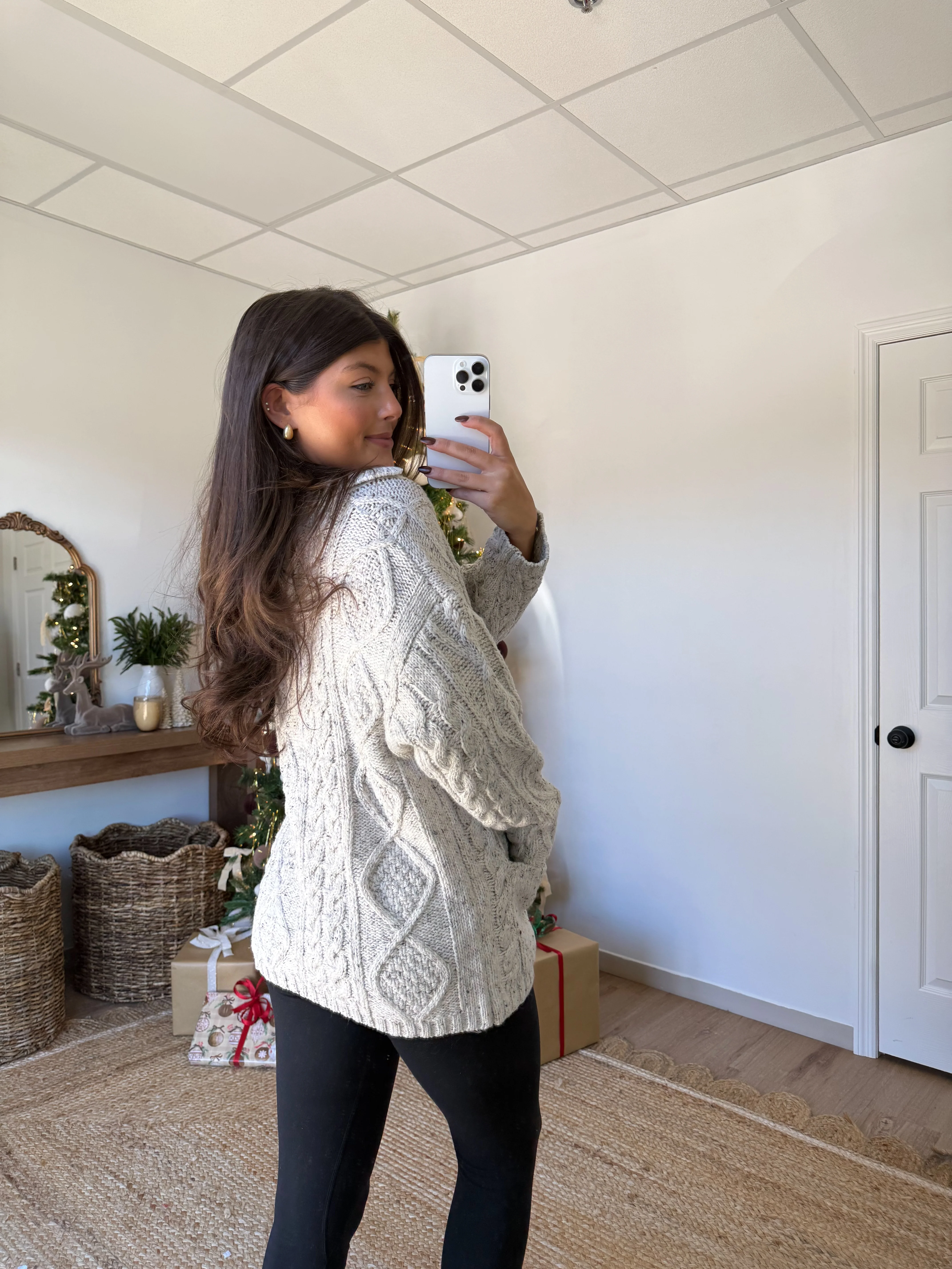 The Cozy Cottage Cable Cardigan - Image 4