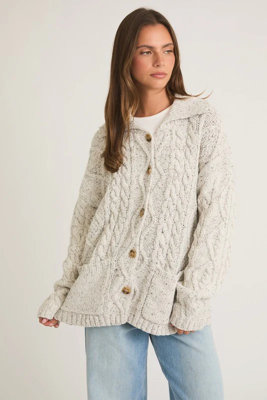 The Cozy Cottage Cable Cardigan - Image 5