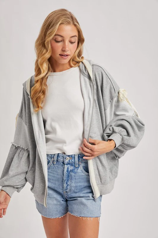 The Cozy Ribbon Lace Hoodie - Image 6