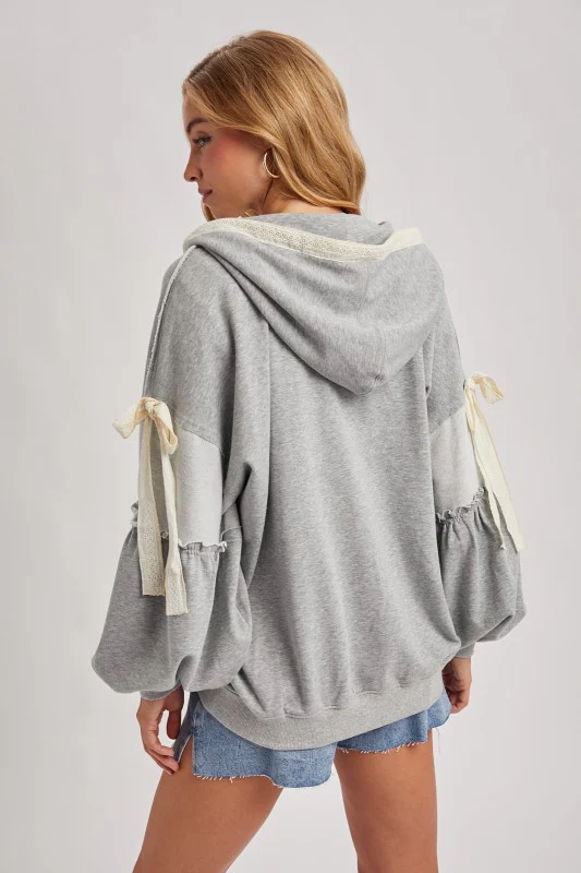 The Cozy Ribbon Lace Hoodie - Image 7