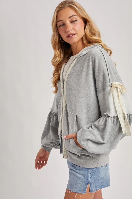 The Cozy Ribbon Lace Hoodie - Image 8