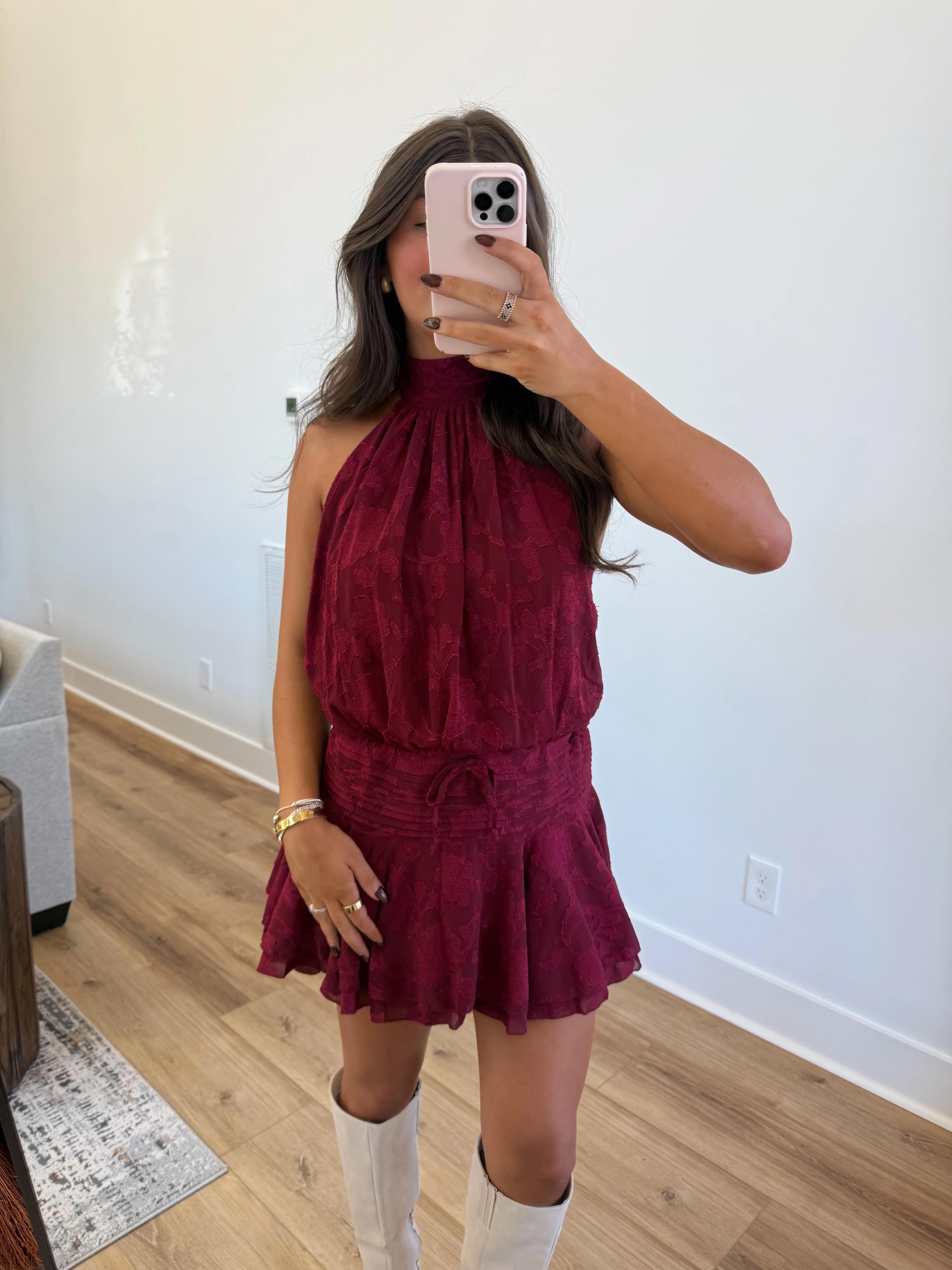 The Cranberry Chiffon Dress - Image 3
