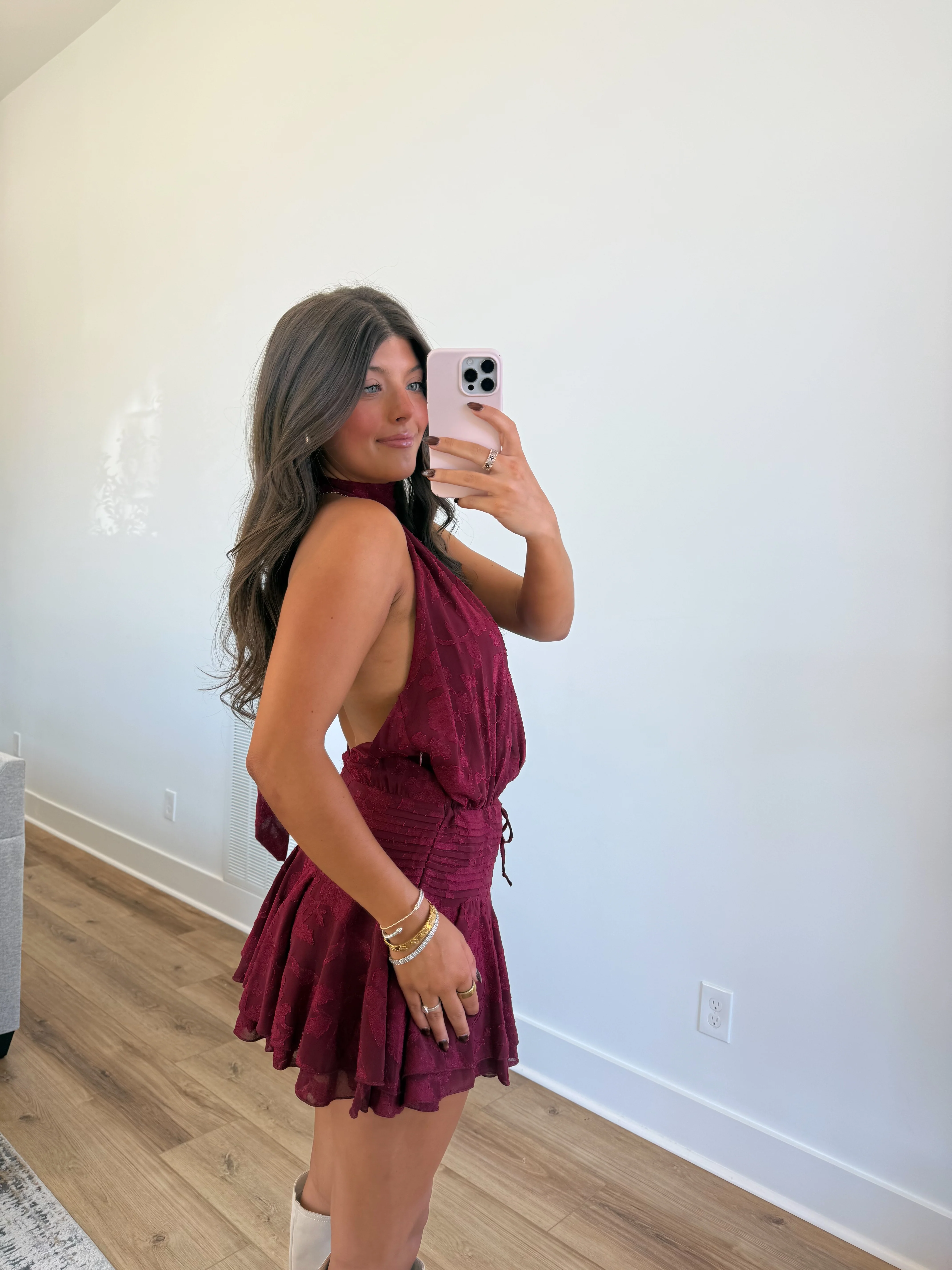 The Cranberry Chiffon Dress - Image 4