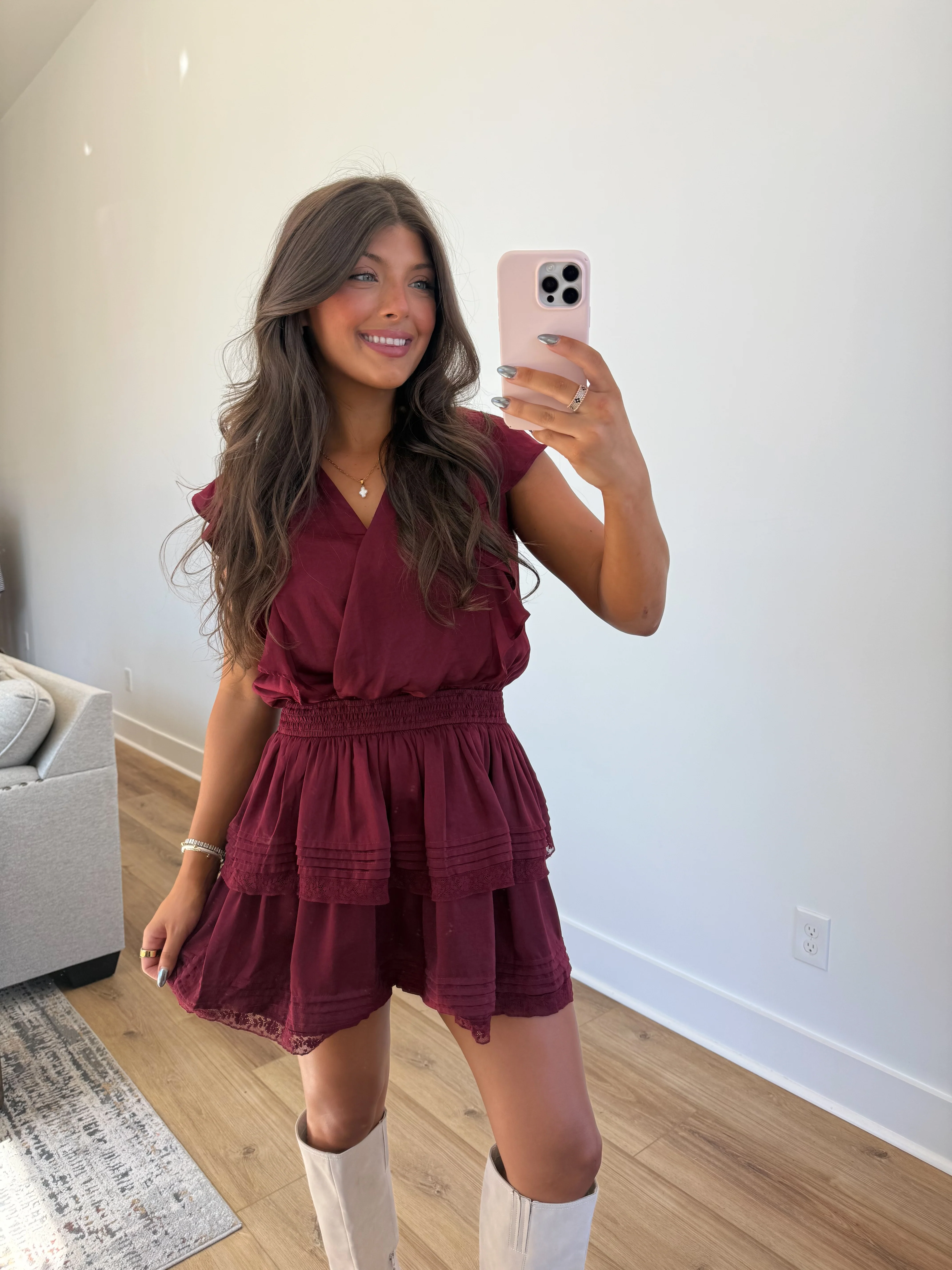 The Cranberry Ruffle Dress