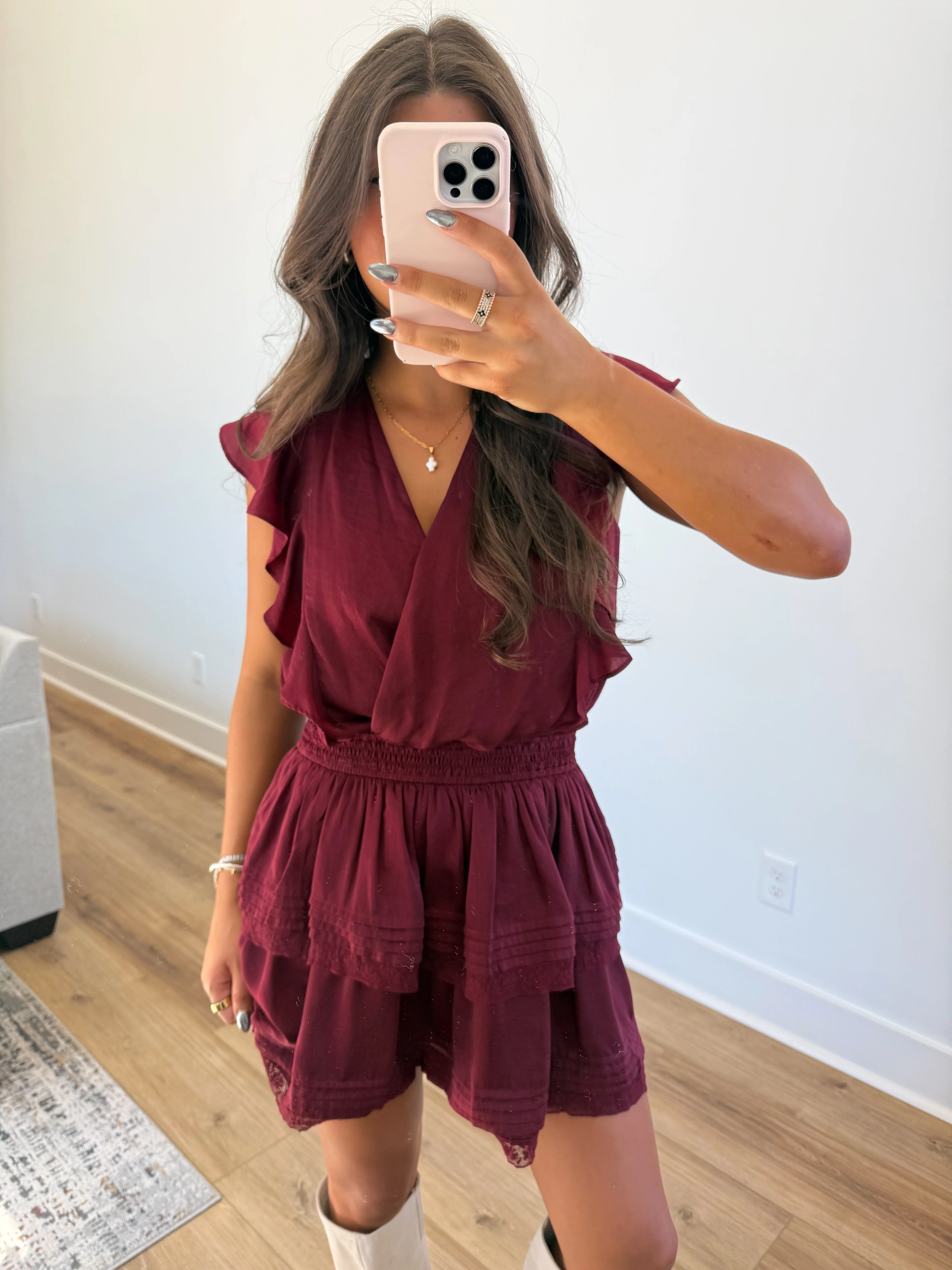 The Cranberry Ruffle Dress - Image 2