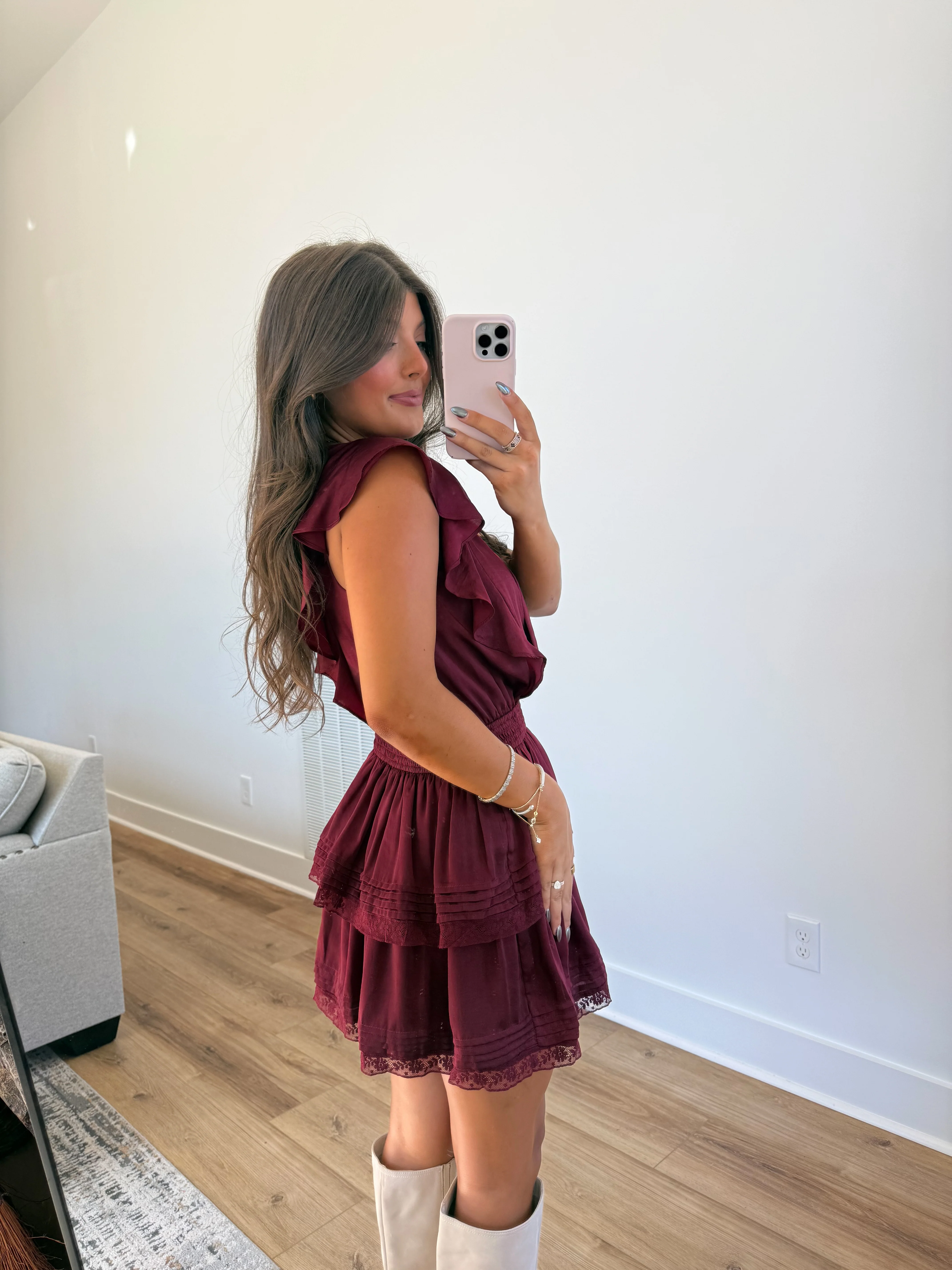 The Cranberry Ruffle Dress - Image 3