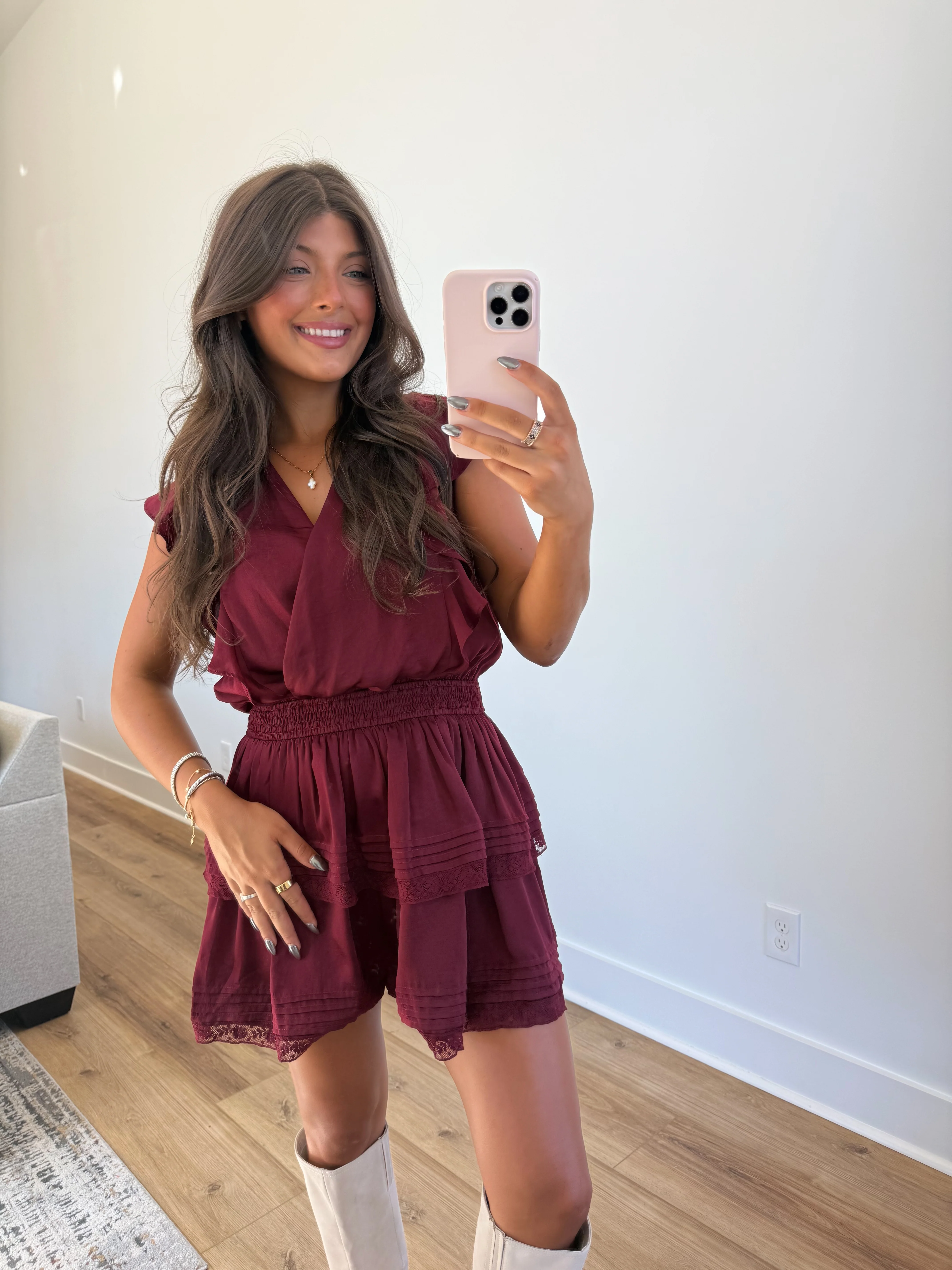 The Cranberry Ruffle Dress - Image 4
