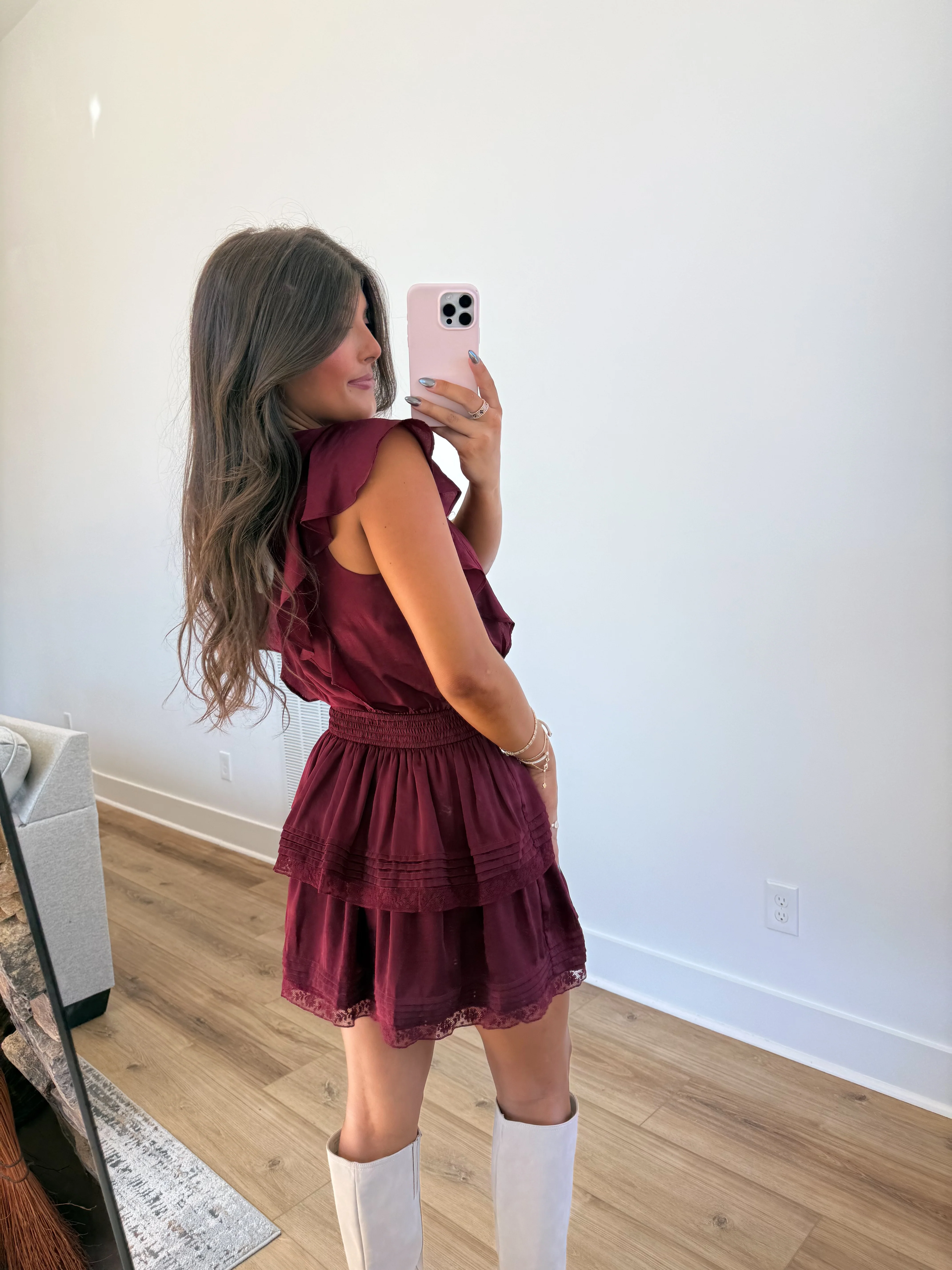The Cranberry Ruffle Dress - Image 6