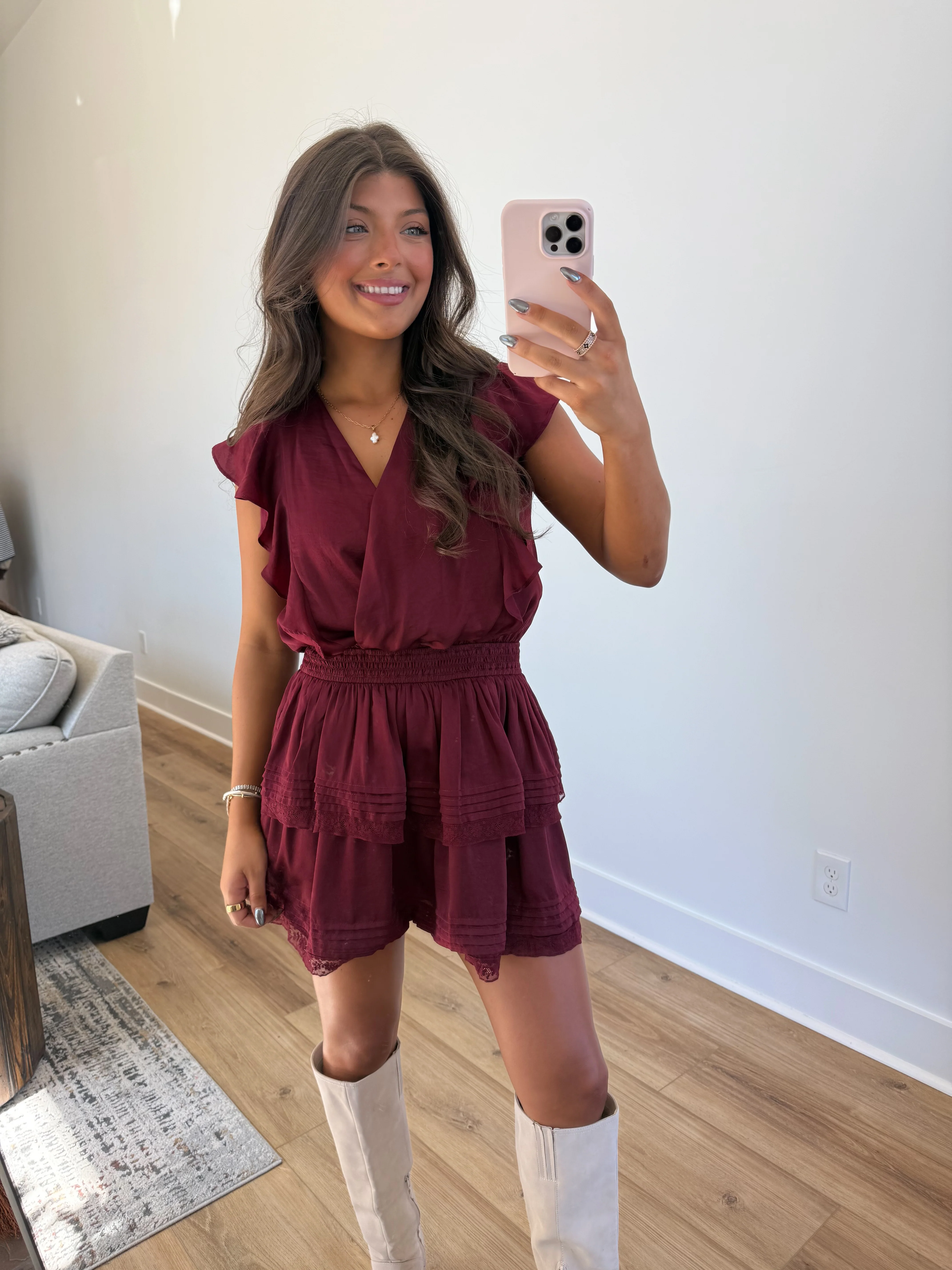 The Cranberry Ruffle Dress - Image 7