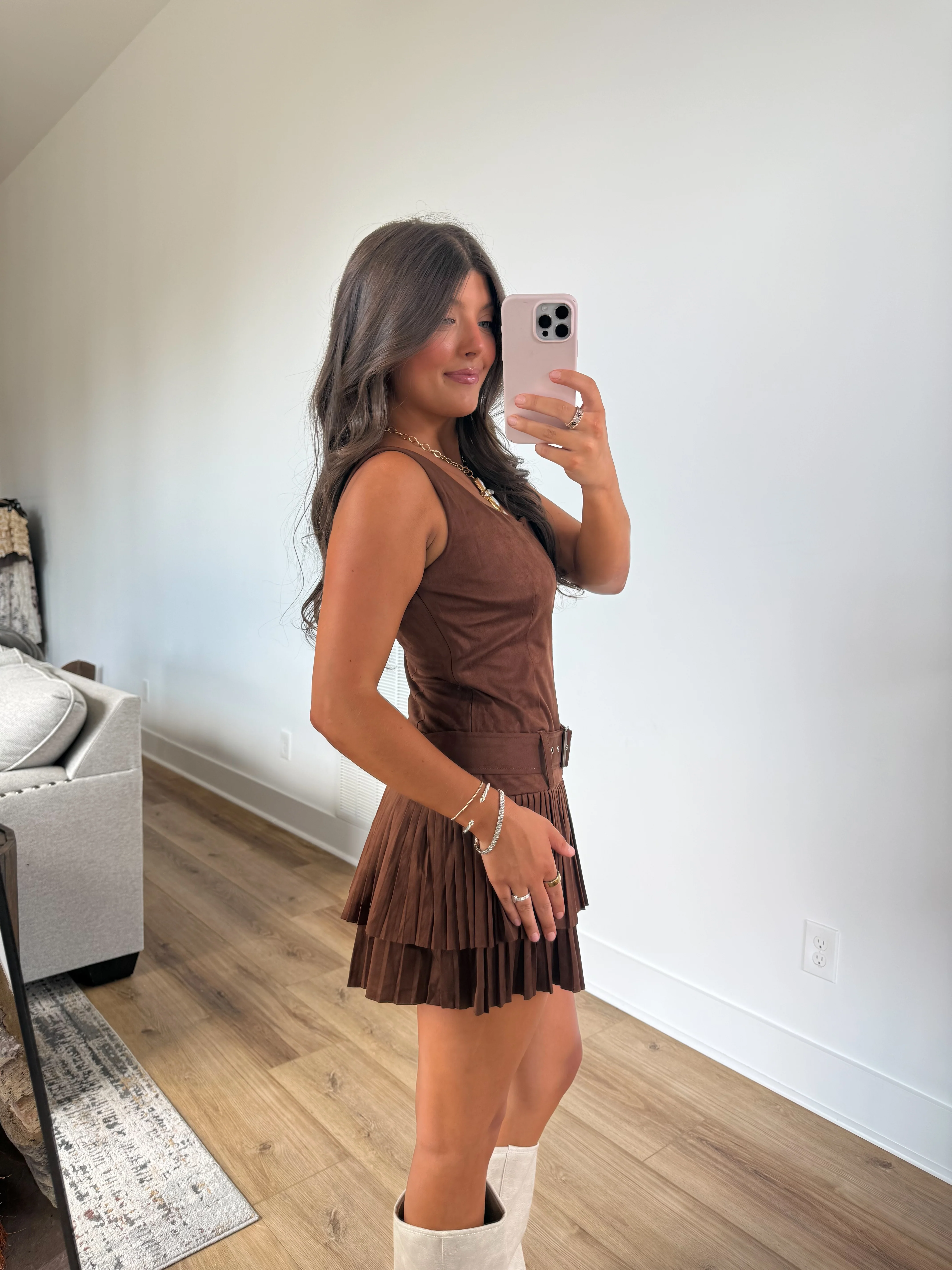 The Dakota Pleat Mini Dress - Image 3