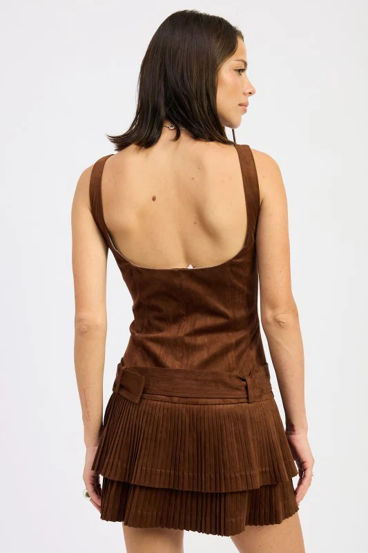 The Dakota Pleat Mini Dress - Image 7