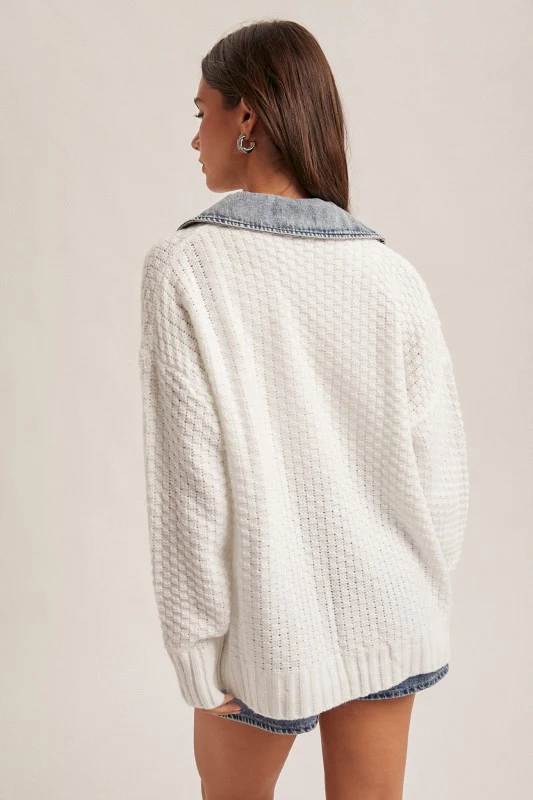 The Denim Collared Knit - Image 9