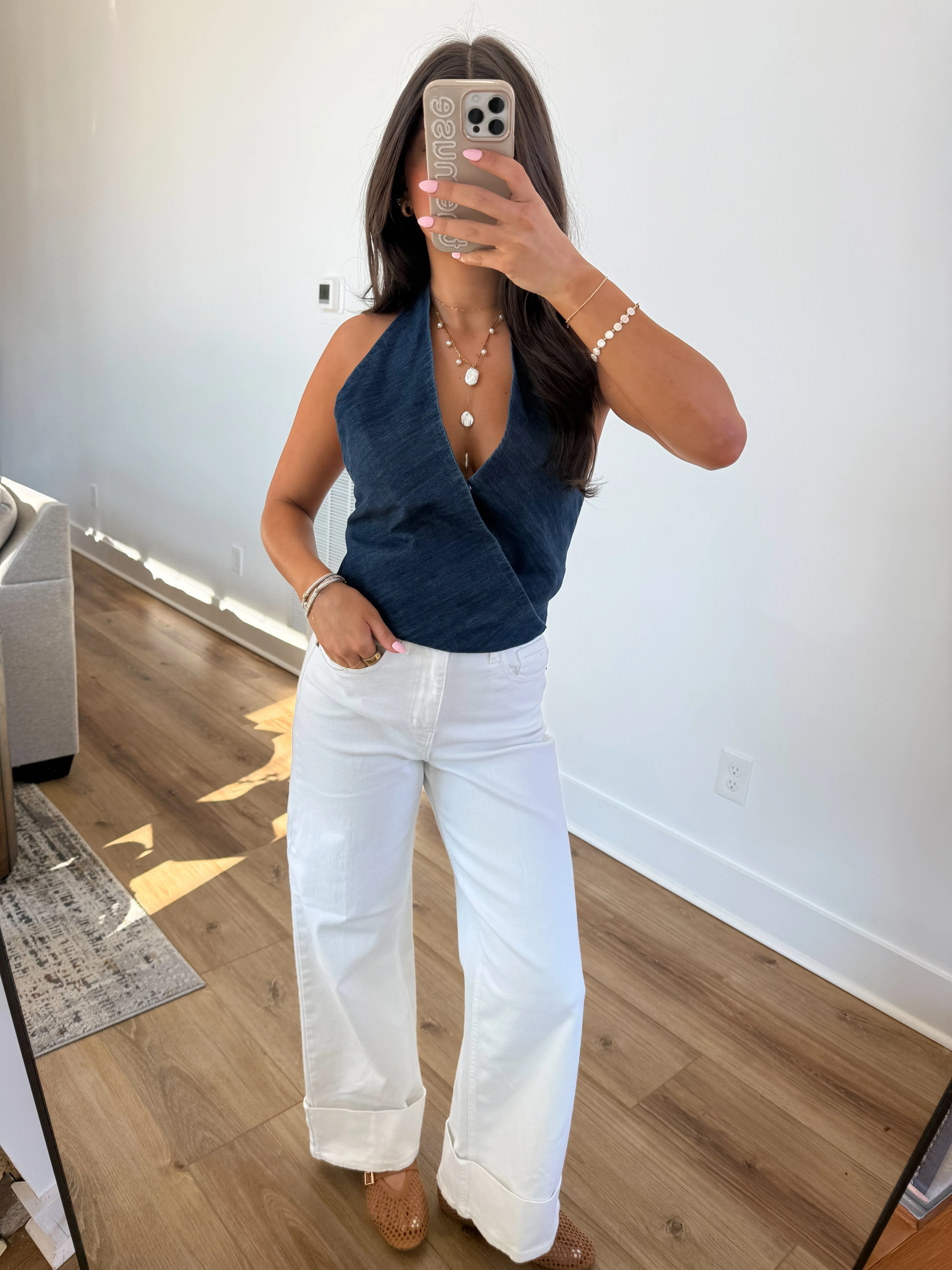 The Everyday White Cuffed Jeans (Restock) - Image 4
