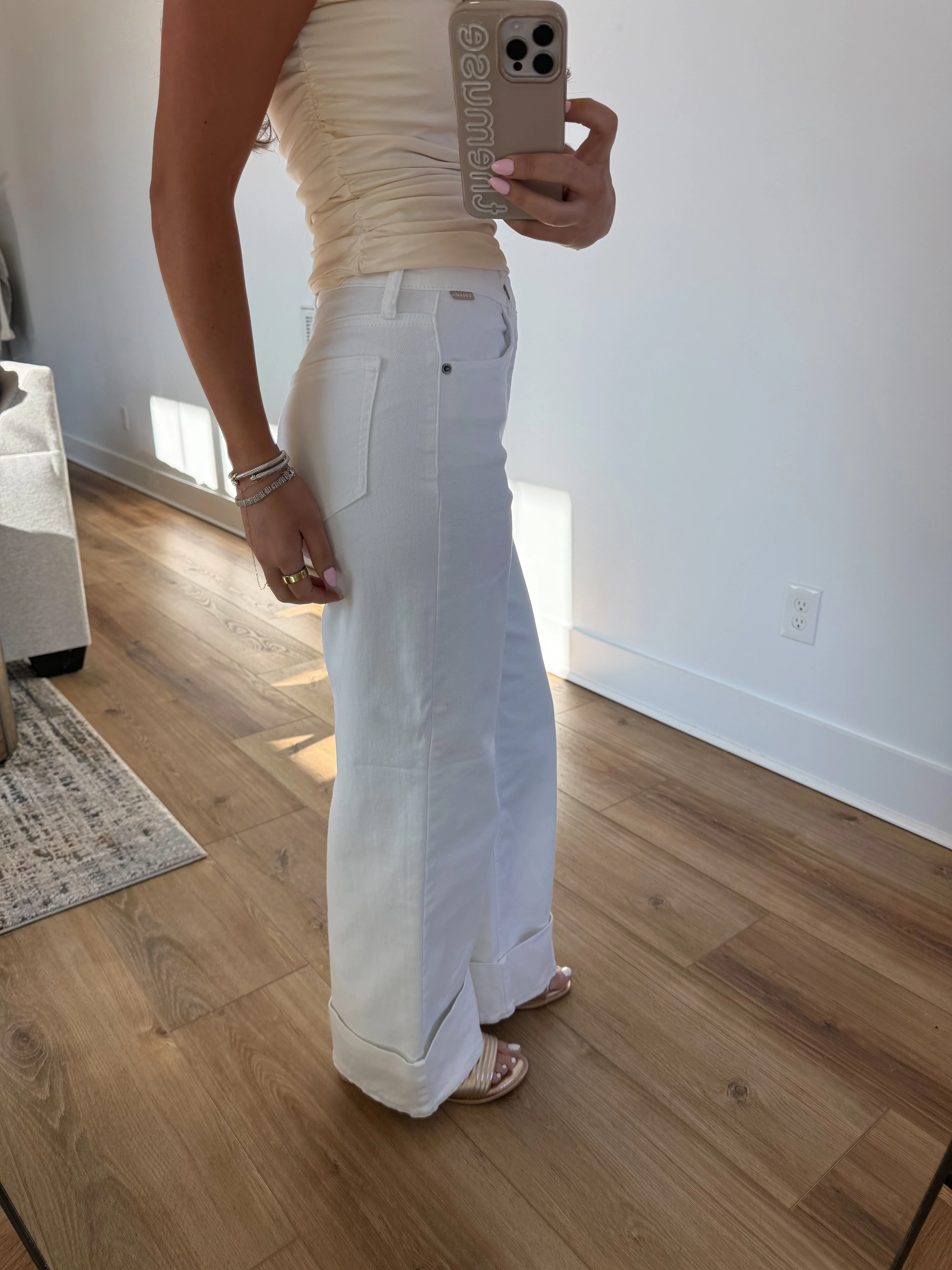 The Everyday White Cuffed Jeans (Restock) - Image 5