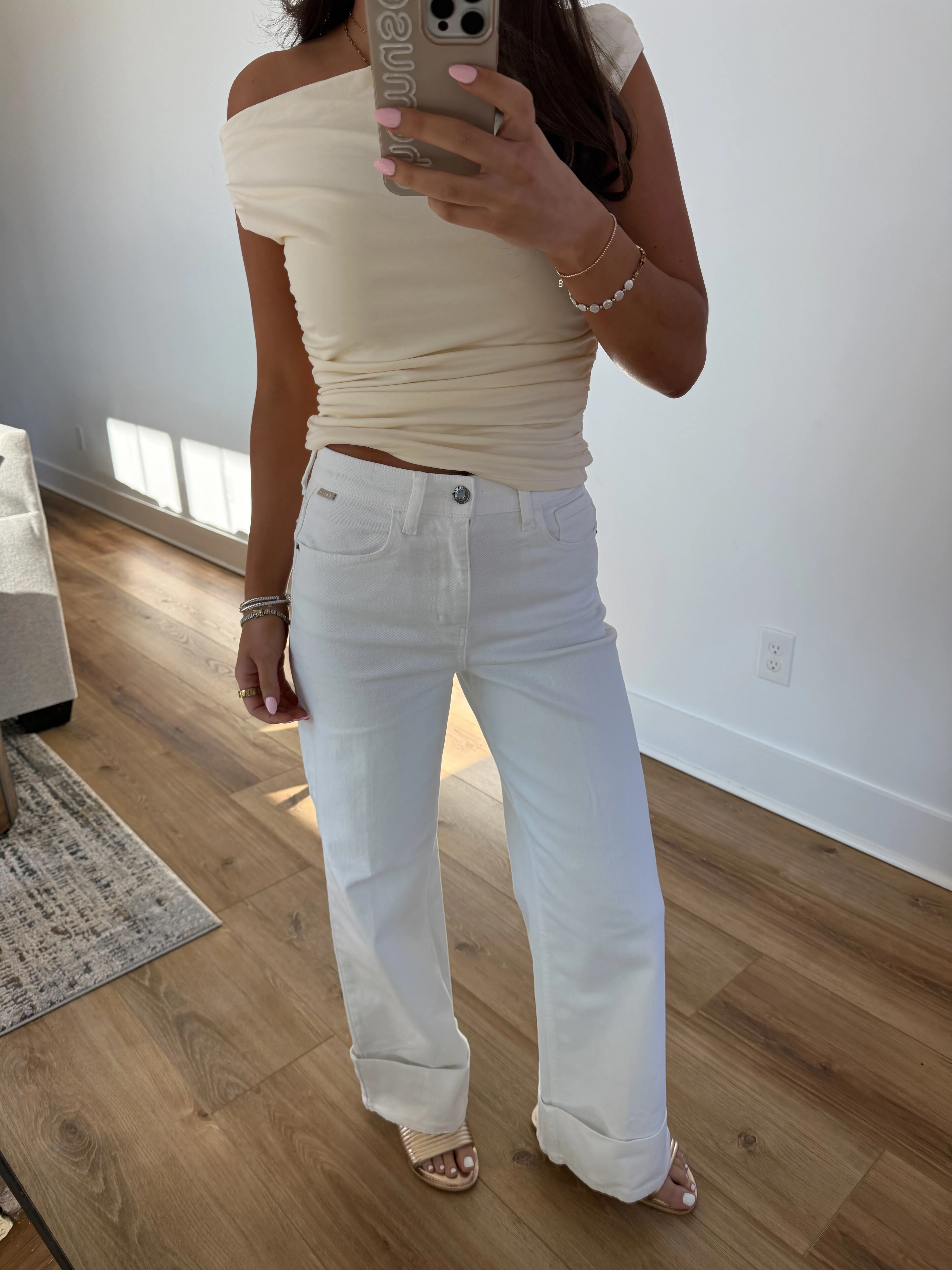 The Everyday White Cuffed Jeans (Restock) - Image 6