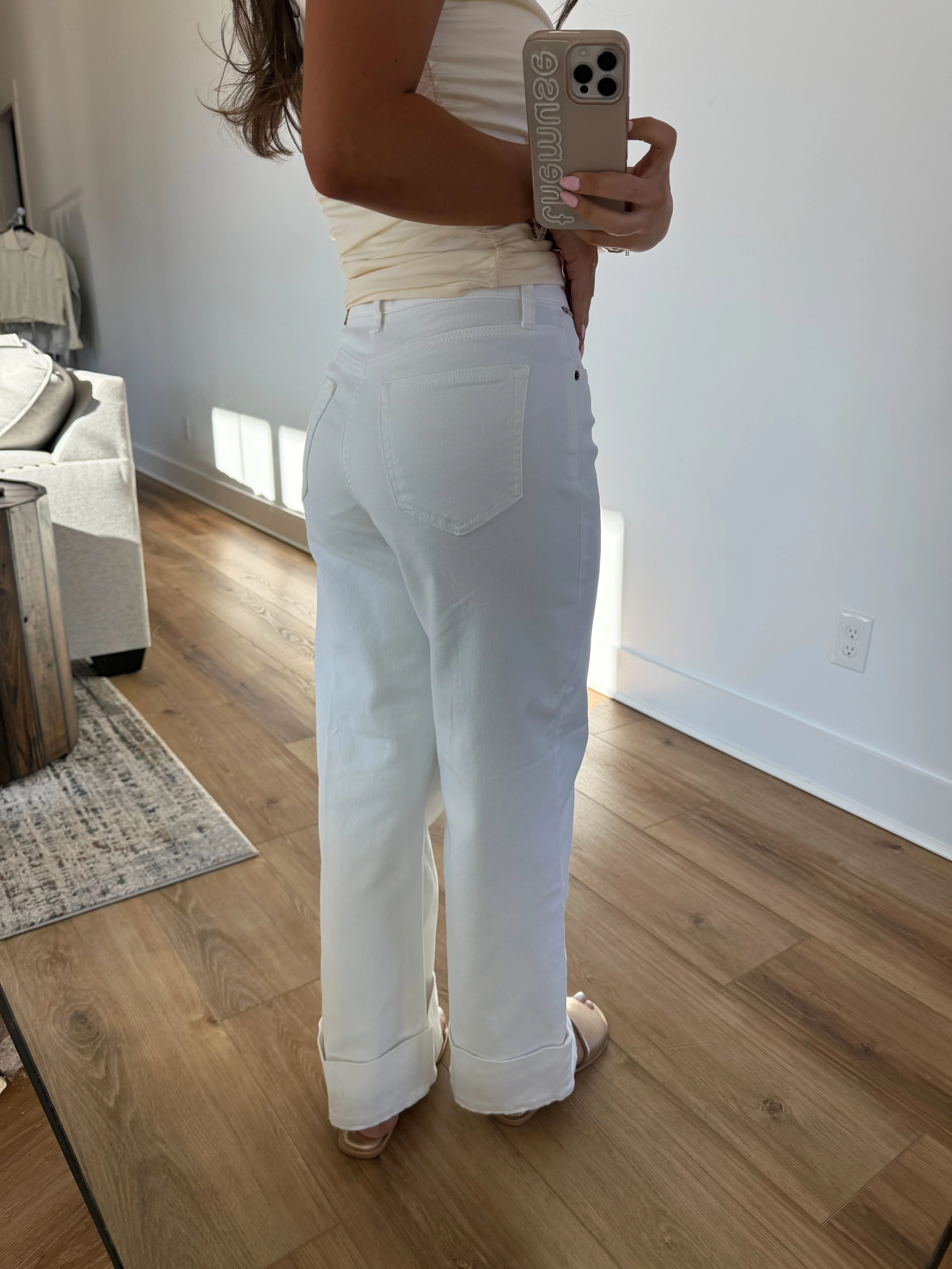 The Everyday White Cuffed Jeans (Restock) - Image 7