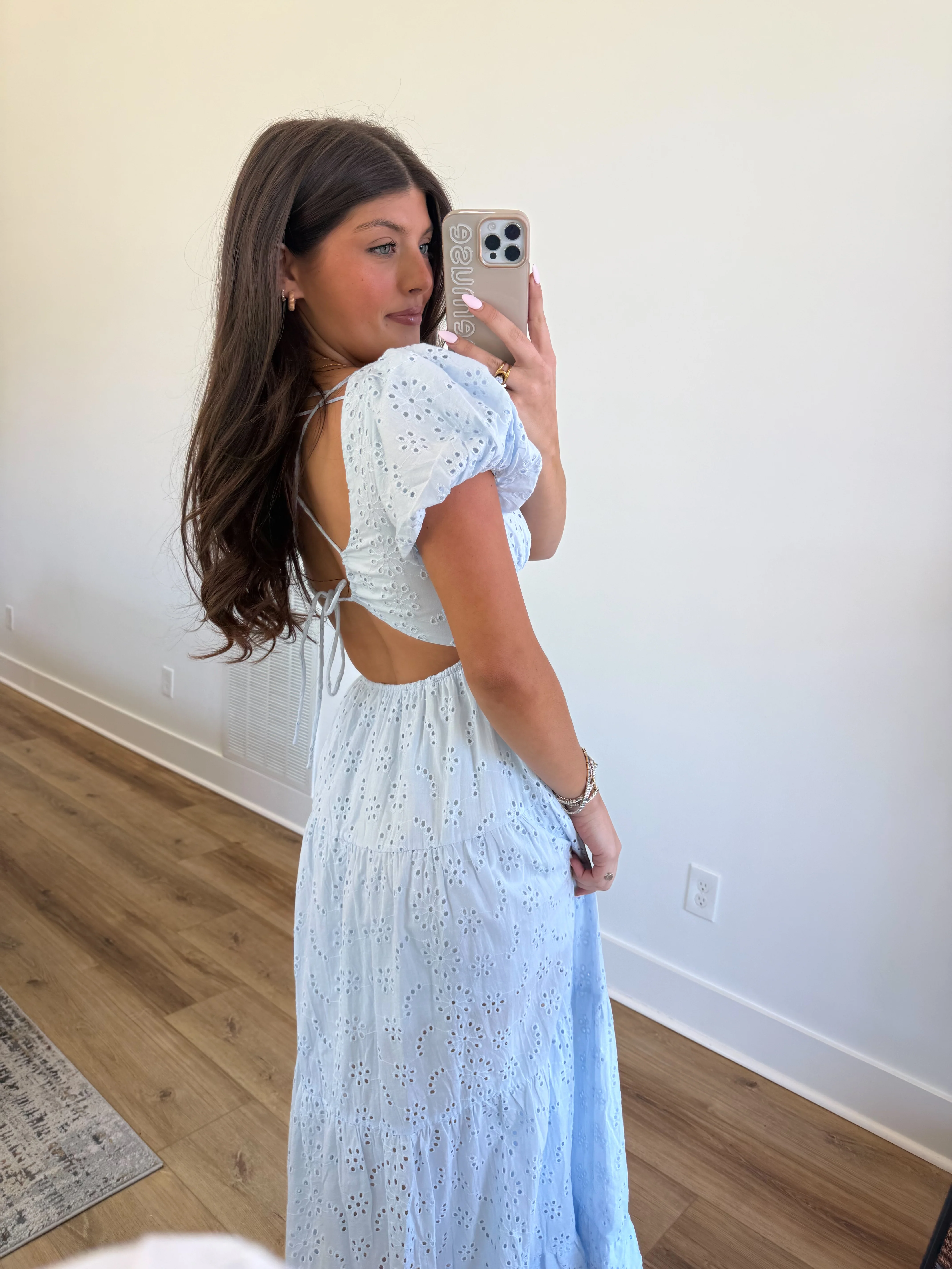 The Fancy Eyelet Midi (Baby Blue) - Image 3