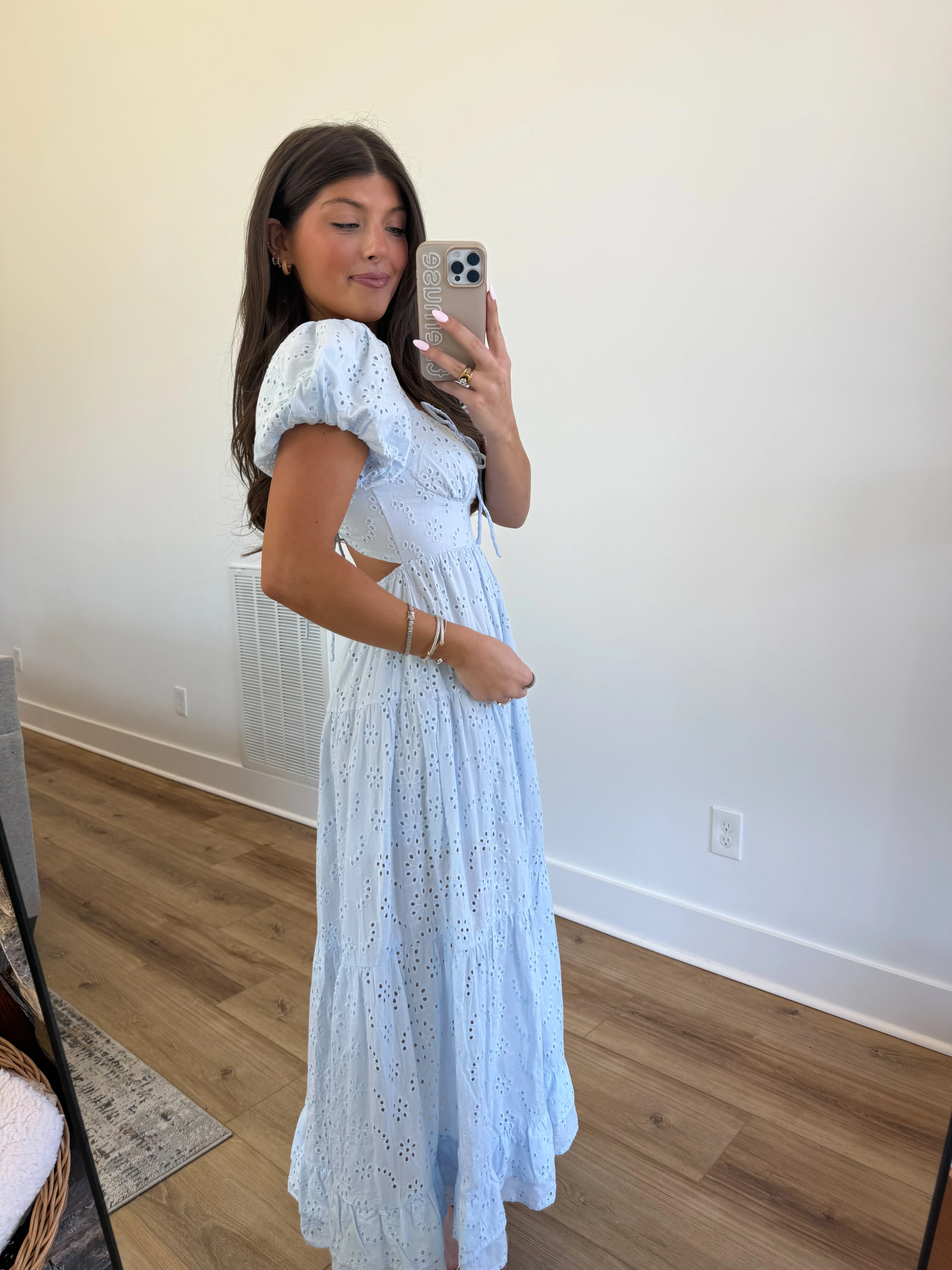 The Fancy Eyelet Midi (Baby Blue) - Image 4